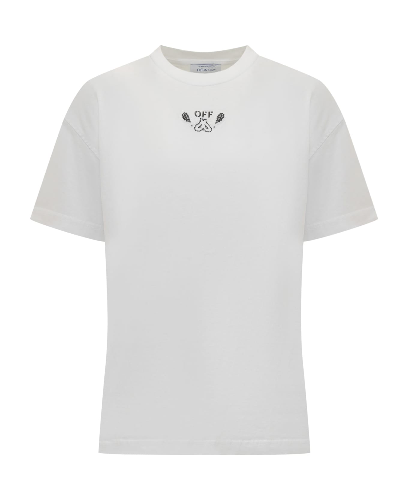 Off-White Arrow Bandana Cotton T-shirt - White