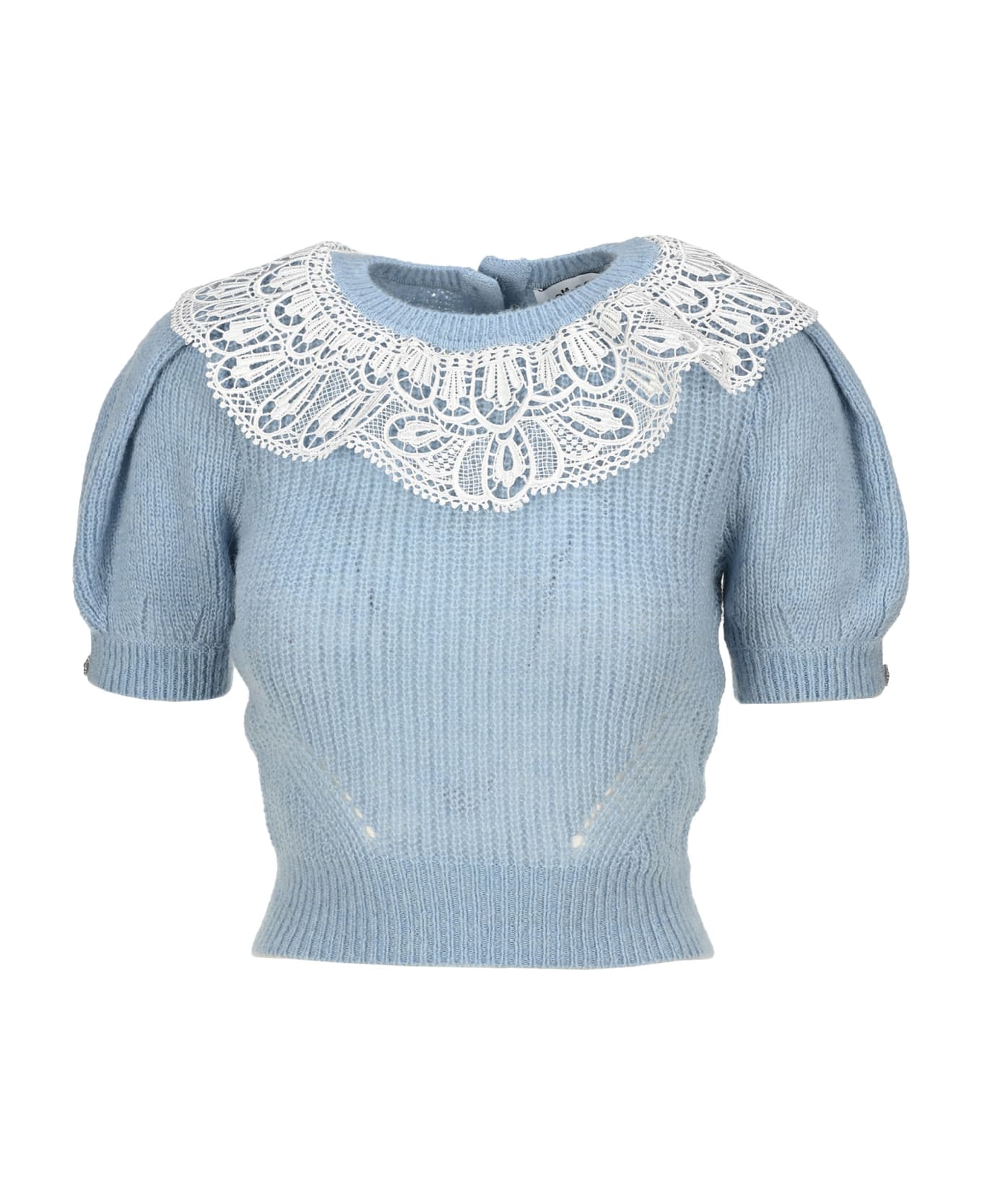 self-portrait Self Portrait Lace Collar Cable Jumper | italist, ALWAYS ...