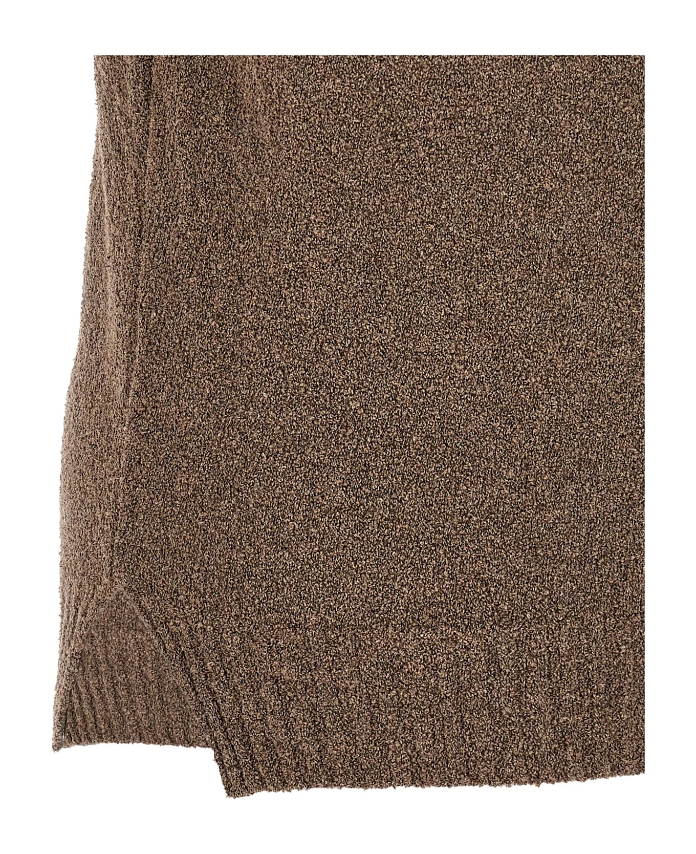 Ma
ry
ya Bouclé Cotton Polo Shirt - Beige