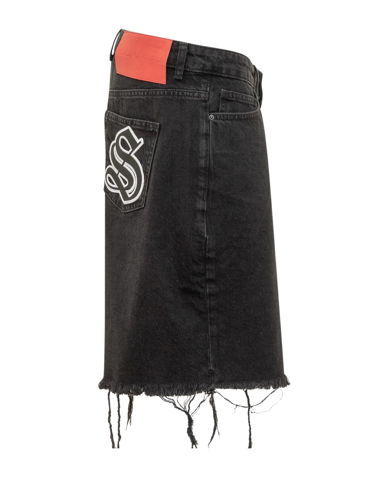 Vision of Super Gotic Patch Shorts - BLACK DENIM