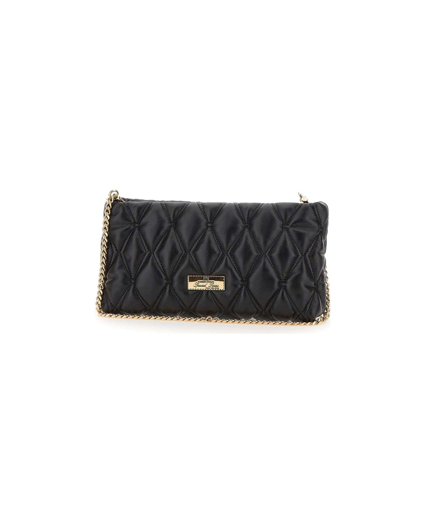 Elisabetta Franchi Chain-linked Quilted Shoulder Bag Elisabetta Franchi - BLACK