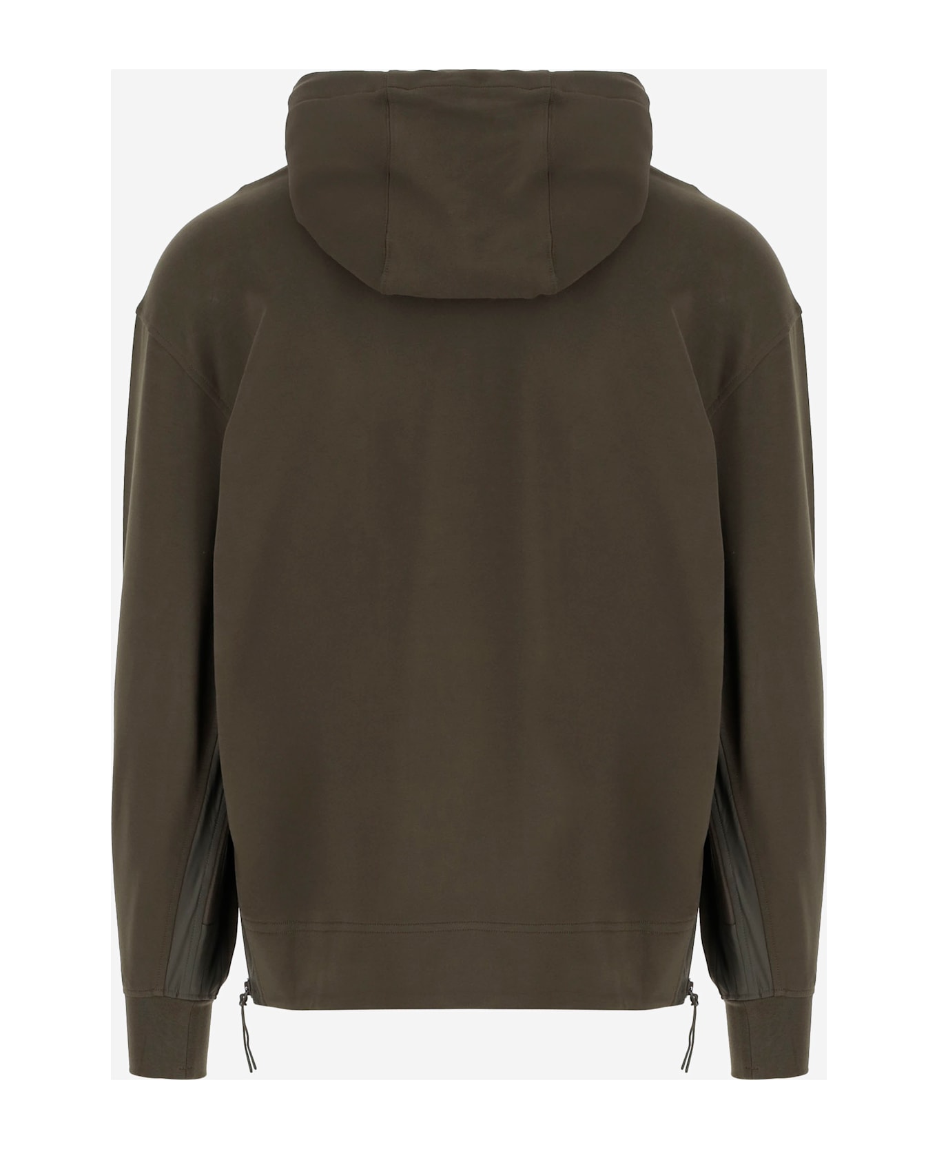 C.P. Company Stretch Cotton Sweatshirt With Logo - VERDE SCURO