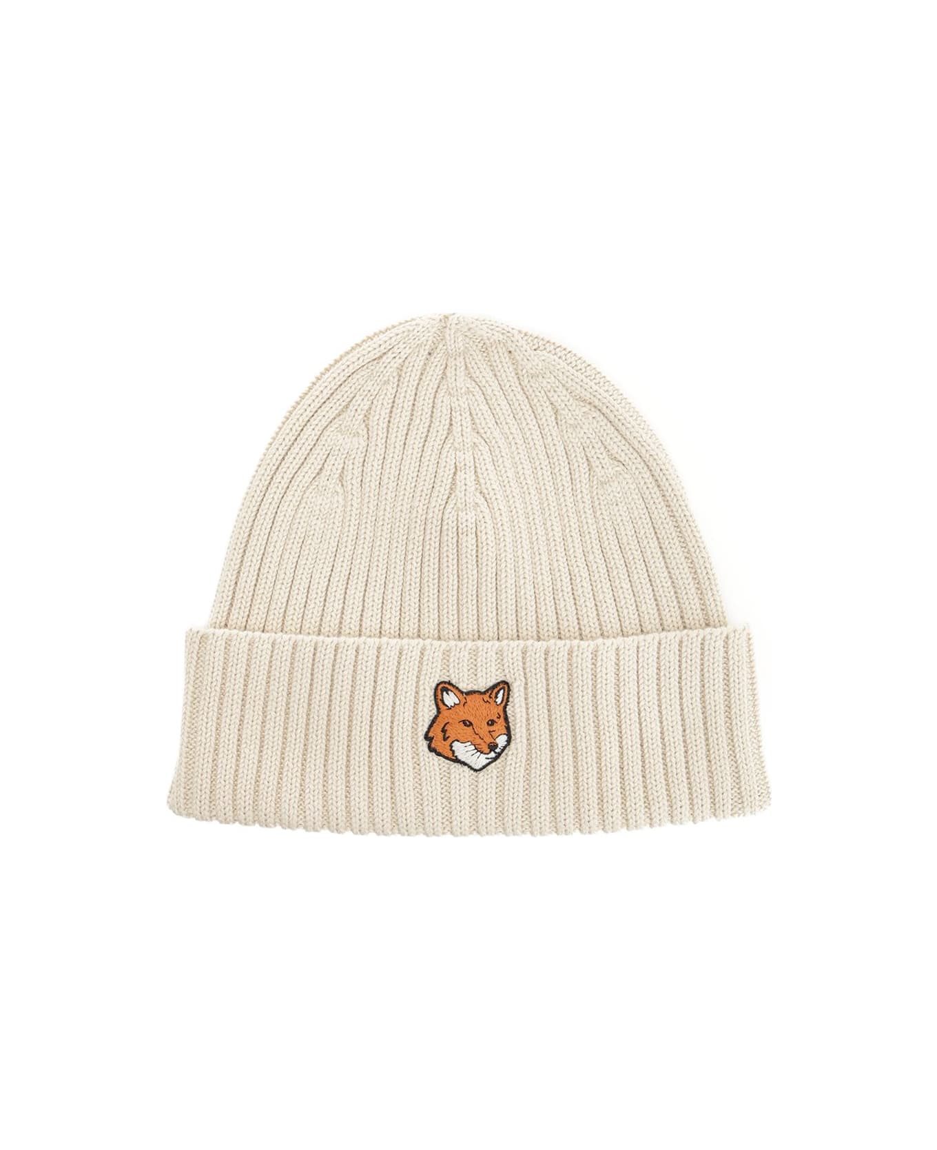 Maison Kitsuné Cotton Hat - BEIGE