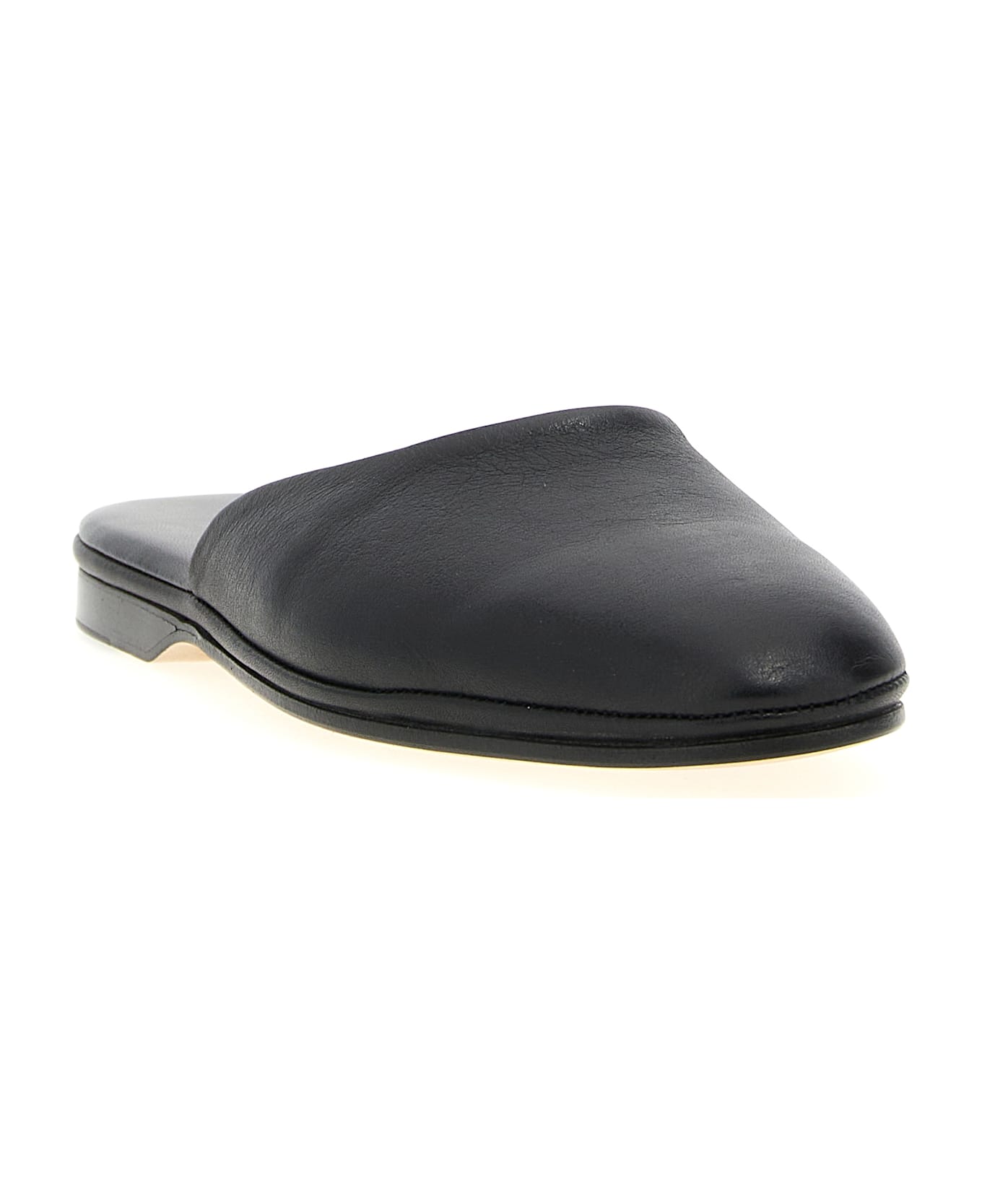 Brioni Leather Sabots - Black  