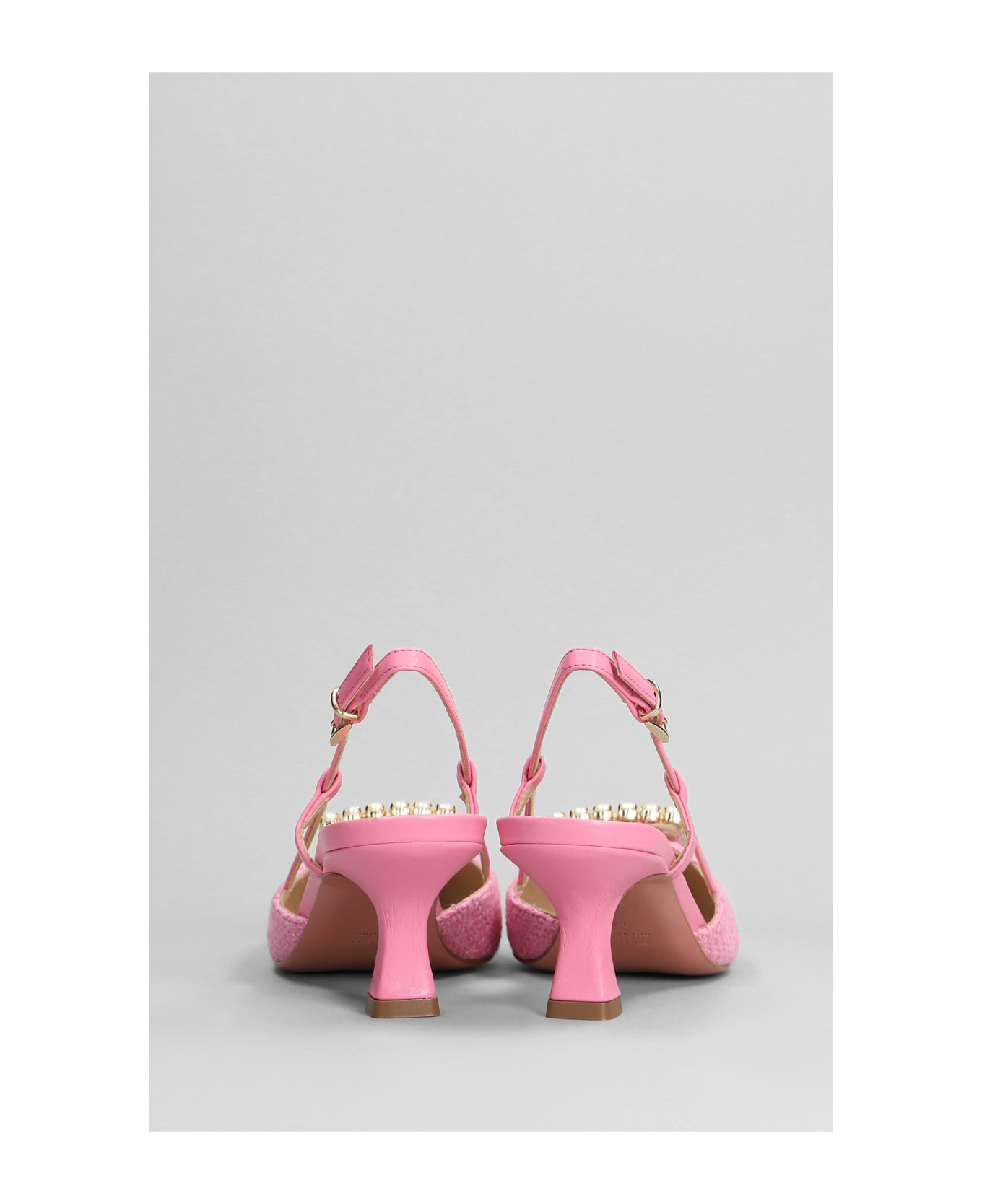 Roberto Festa Stefi Pumps In Rose-pink Leather And Fabric - rose-pink ハイヒール