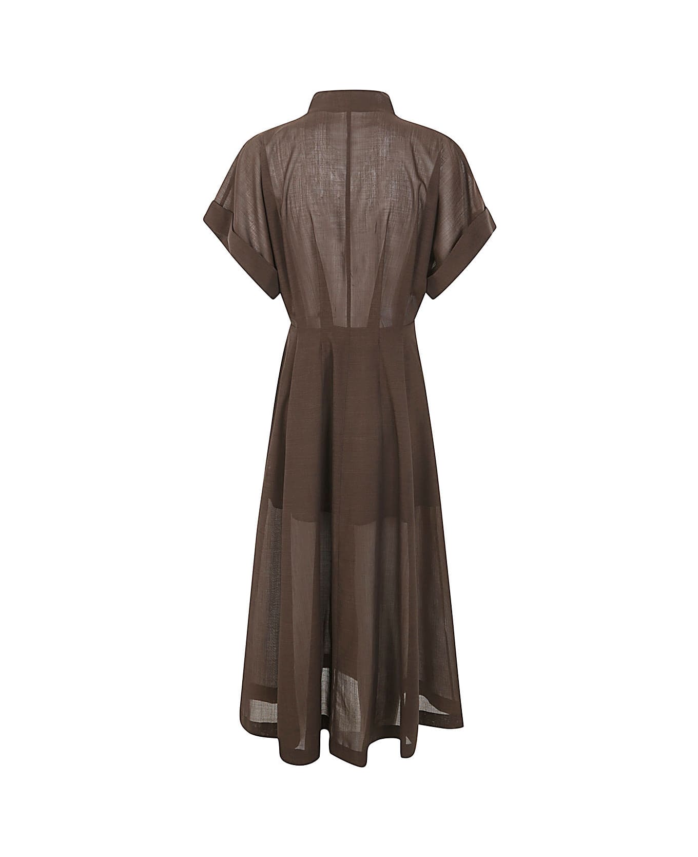 Philosophy di Lorenzo Serafini Short Sleeves Chemisier Long Dress - Brown