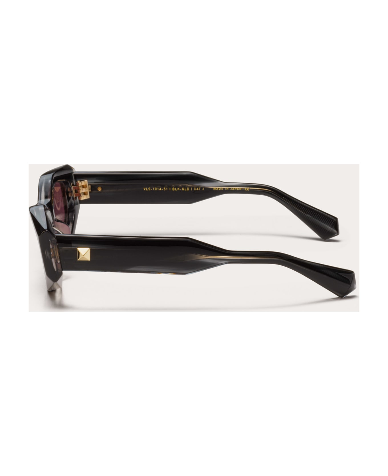 Valentino Eyewear Tre - Black / Gold Sunglasses - Black/gold