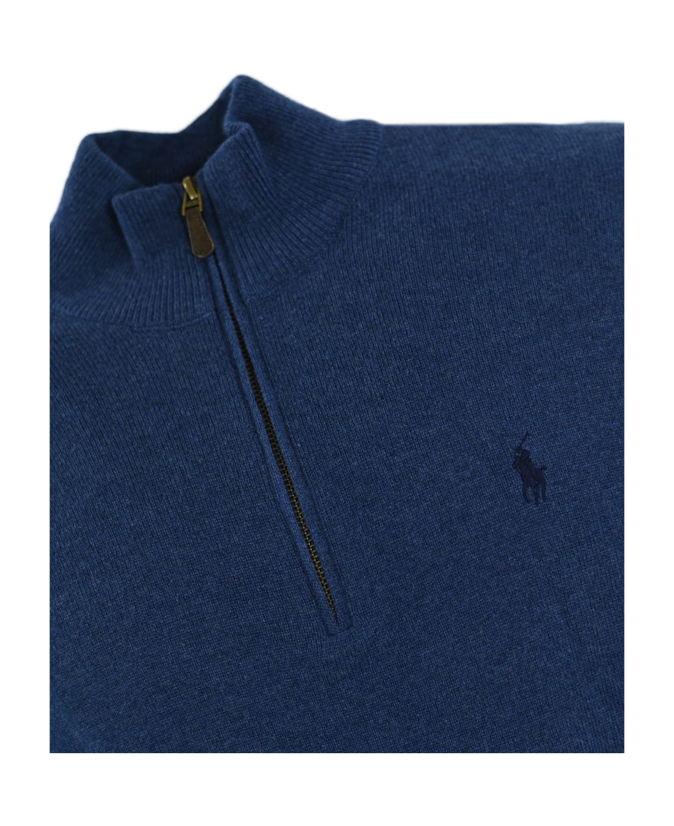 Polo Ralph Lauren Wool Sweater With Zip - Blue