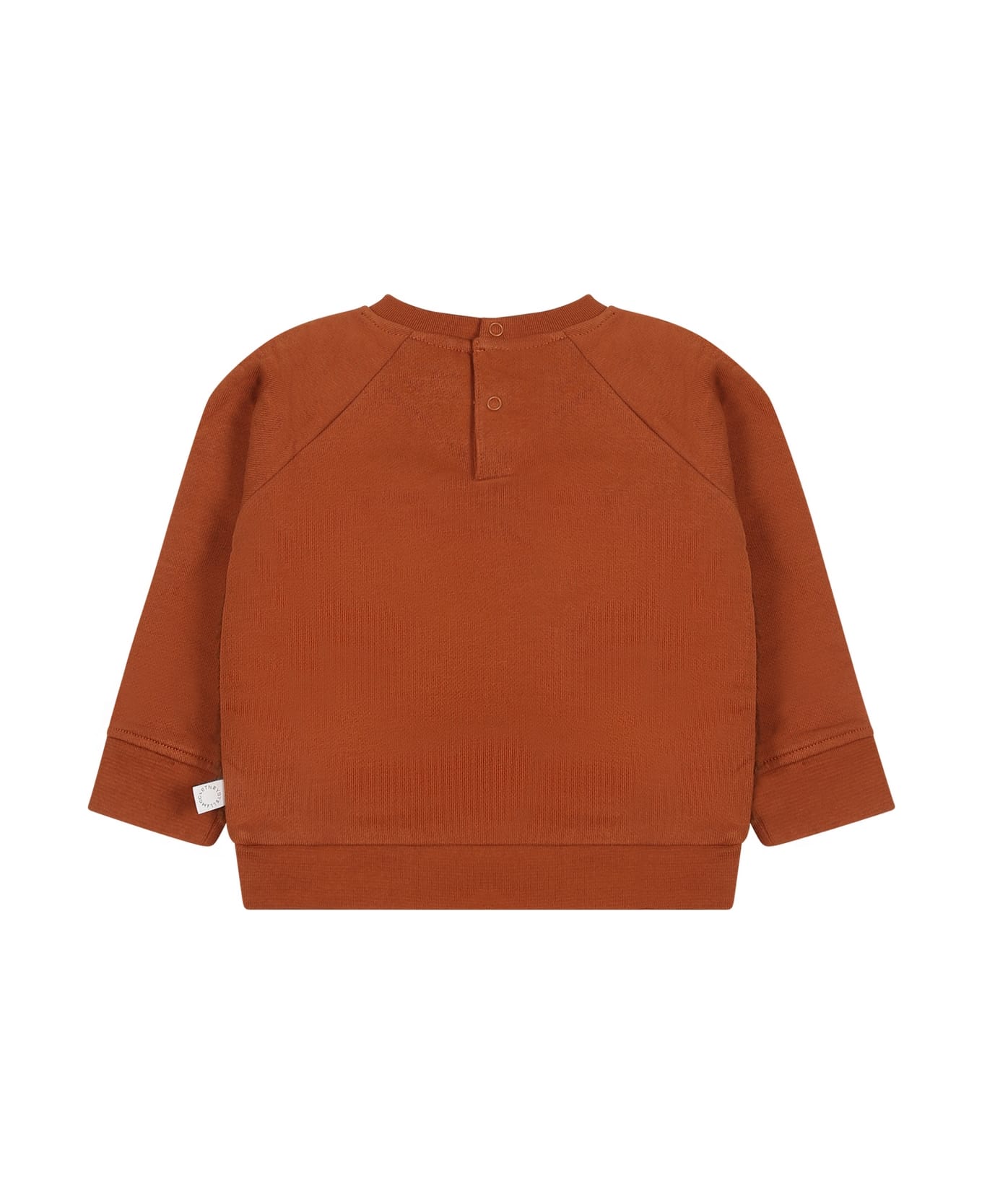 Stella McCartney Kids Brown Sweatshirt For Baby Boy With Bear - Brown ニットウェア＆スウェットシャツ