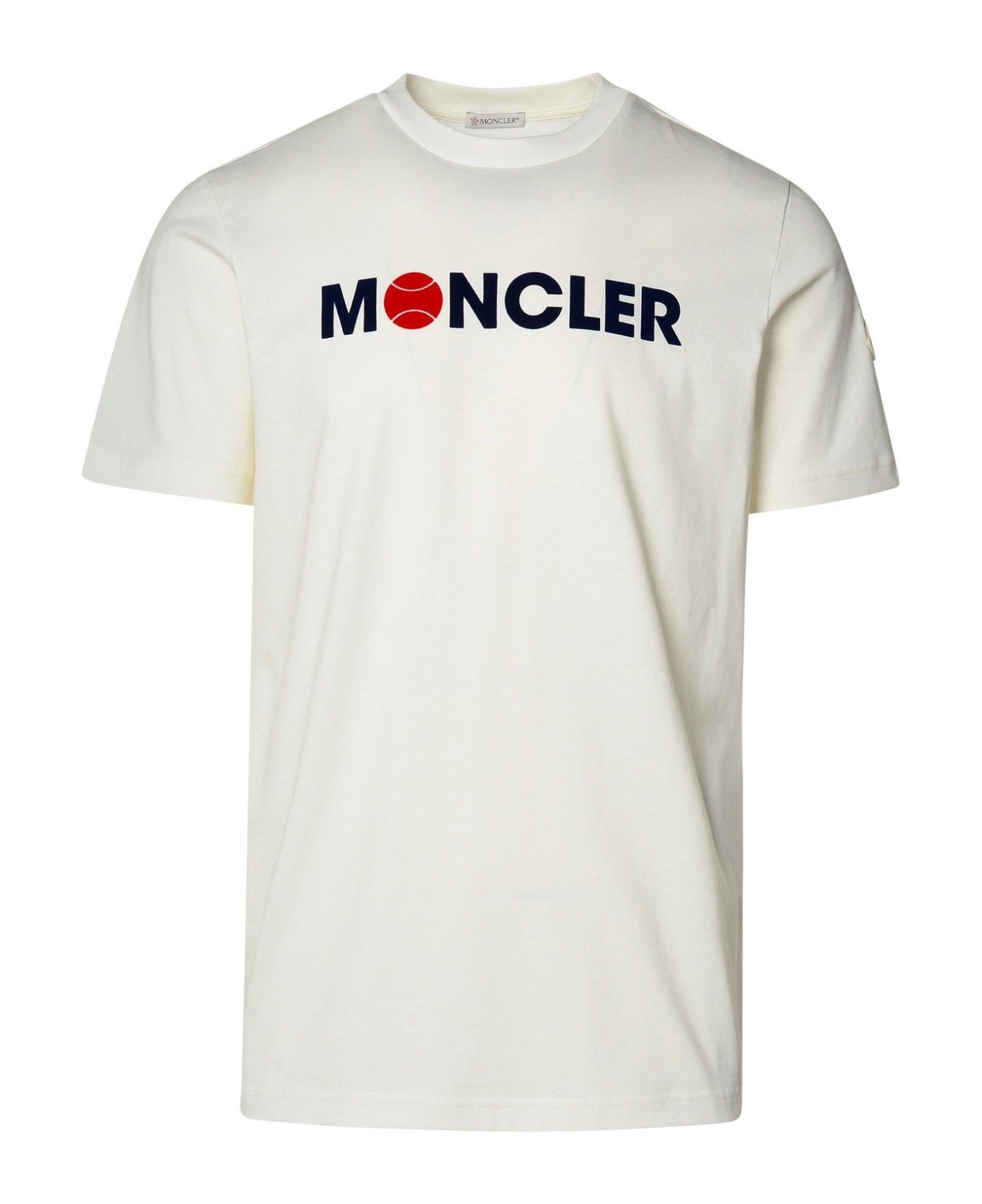 Moncler Logo Flocked Crewneck T-shirt