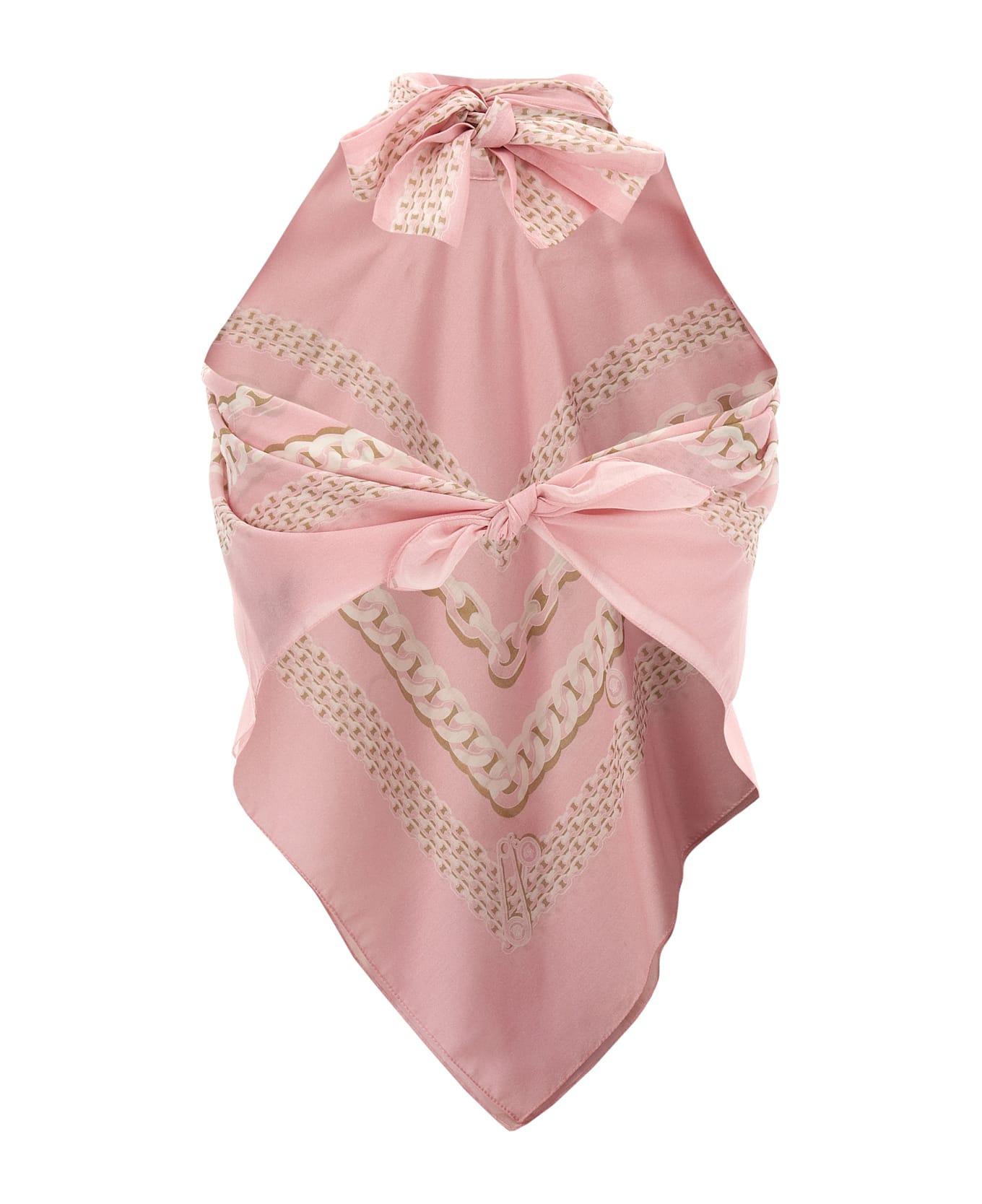 Versace 'treasure' Print Top - Pink