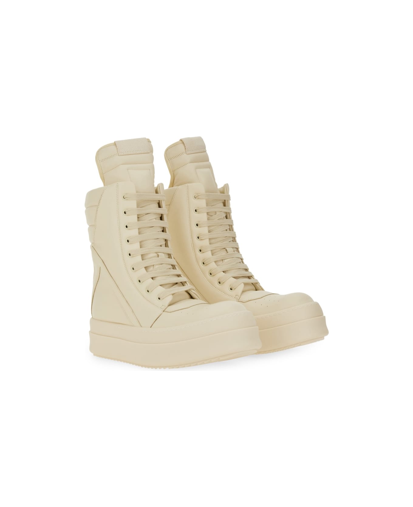 Rick Owens "concordians" Leather Sneaker - BEIGE