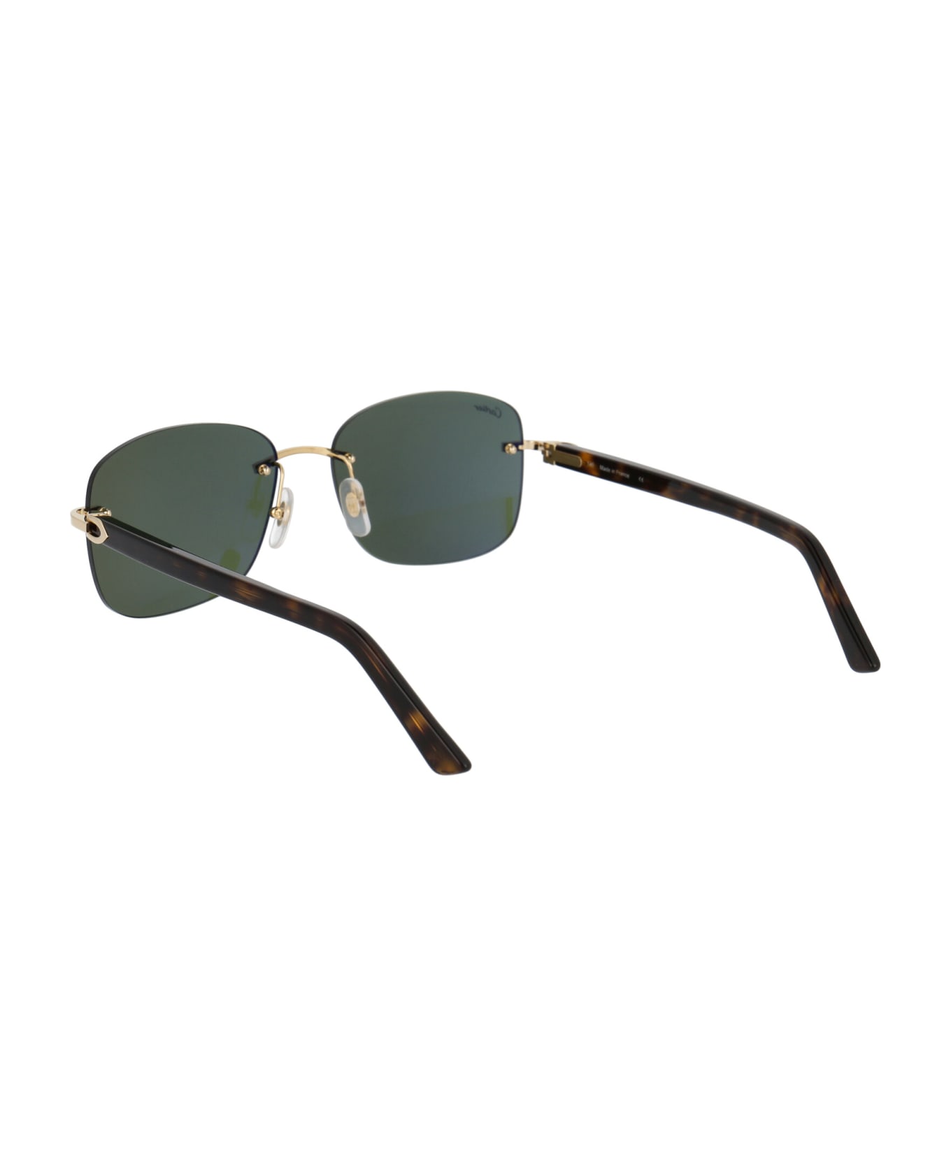 Cartier Eyewear Ct0227s Sunglasses - 002 GOLD HAVANA GREEN サングラス