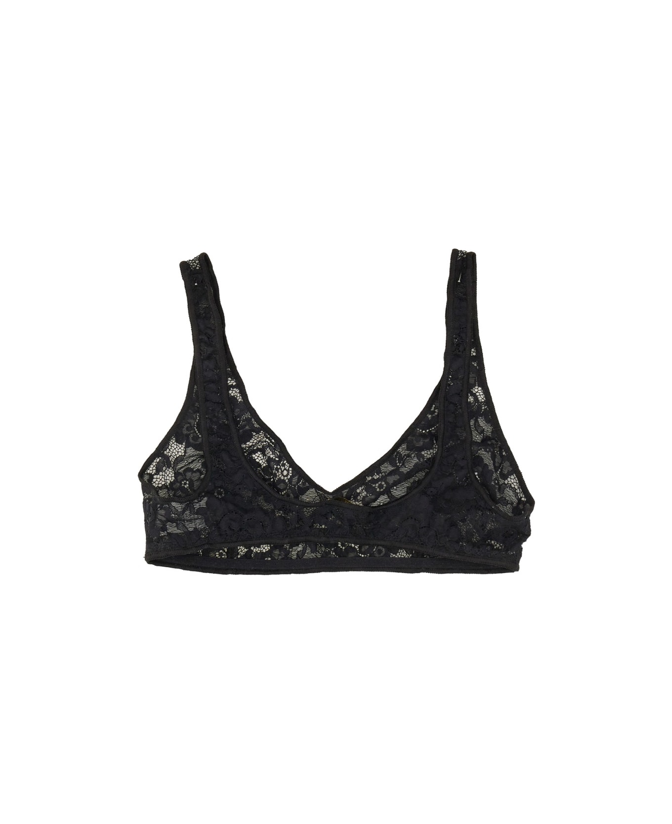 Oseree Lace Top - BLACK
