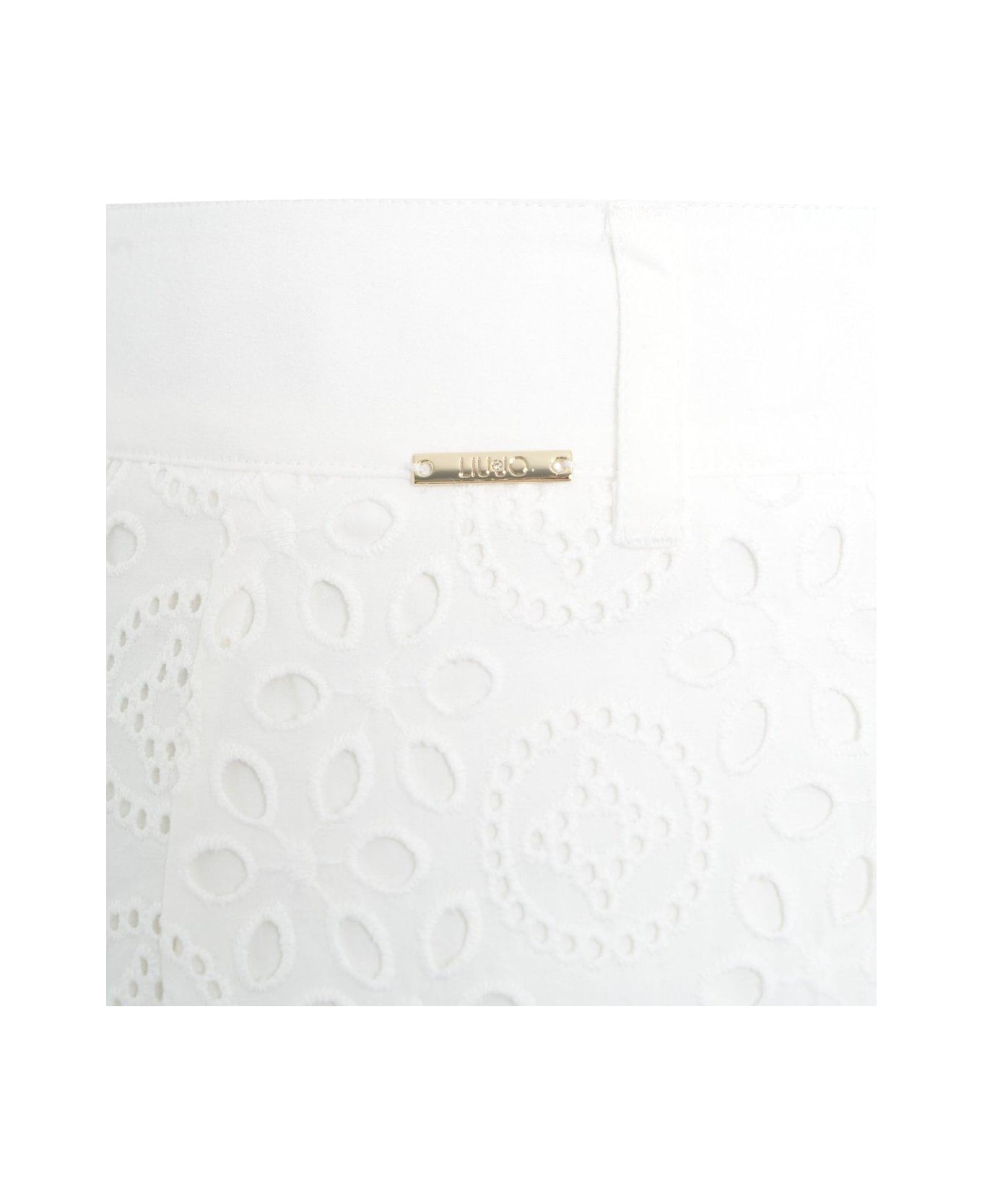 Liu-Jo Embroidered Cropped Trousers Liu-Jo - WHITE