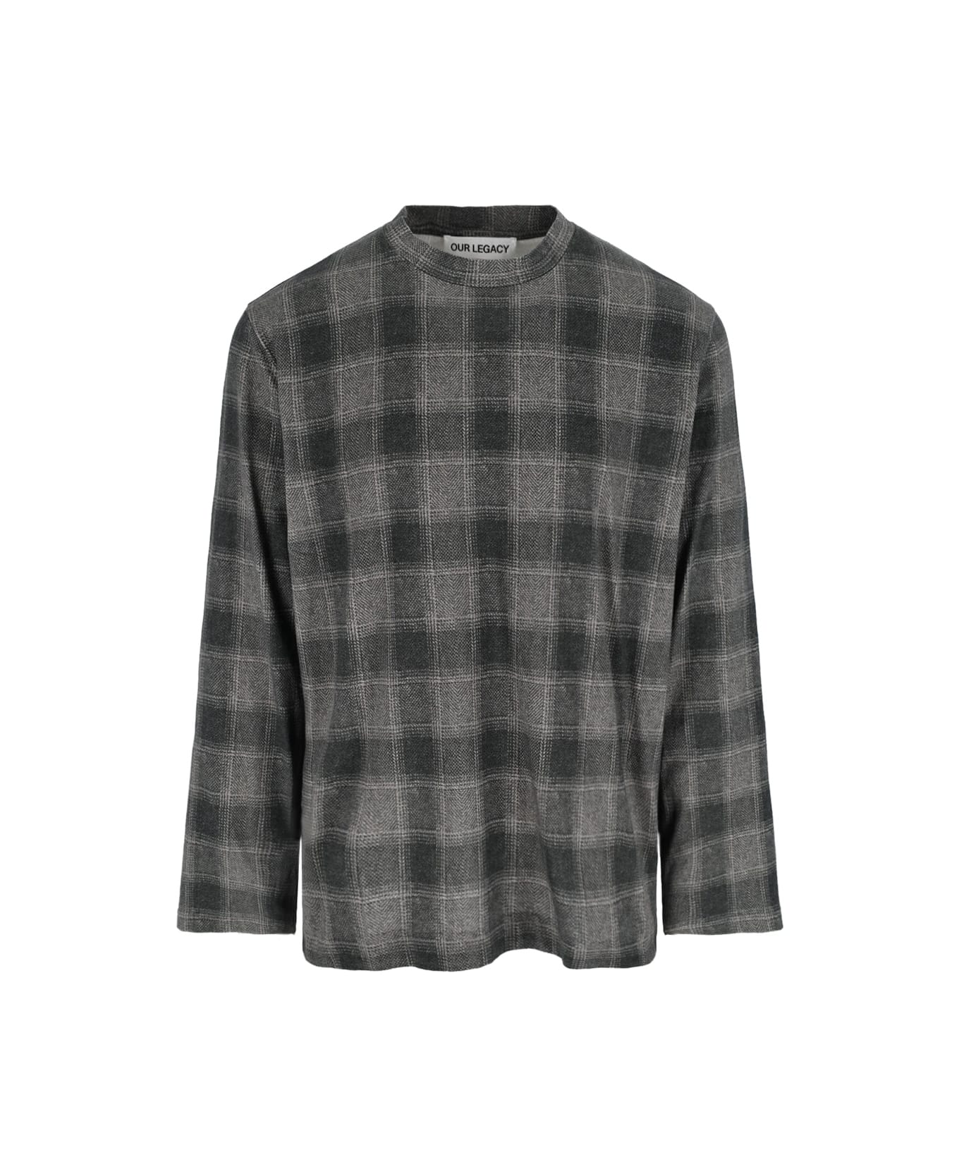 Our Legacy 'oakland Check' T-shirt - Gray