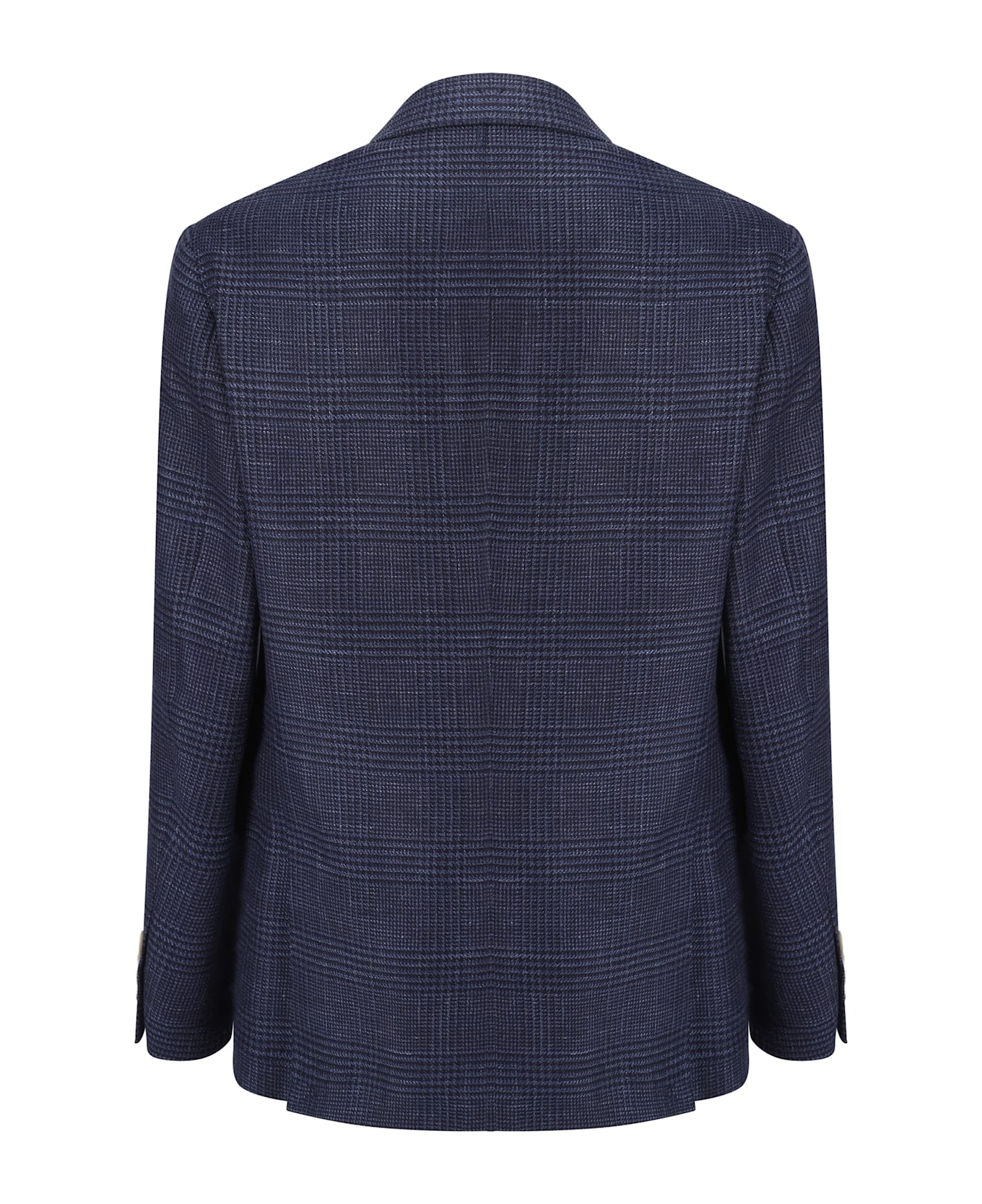 Brunello Cucinelli Check Single-breasted Blazer - Blu