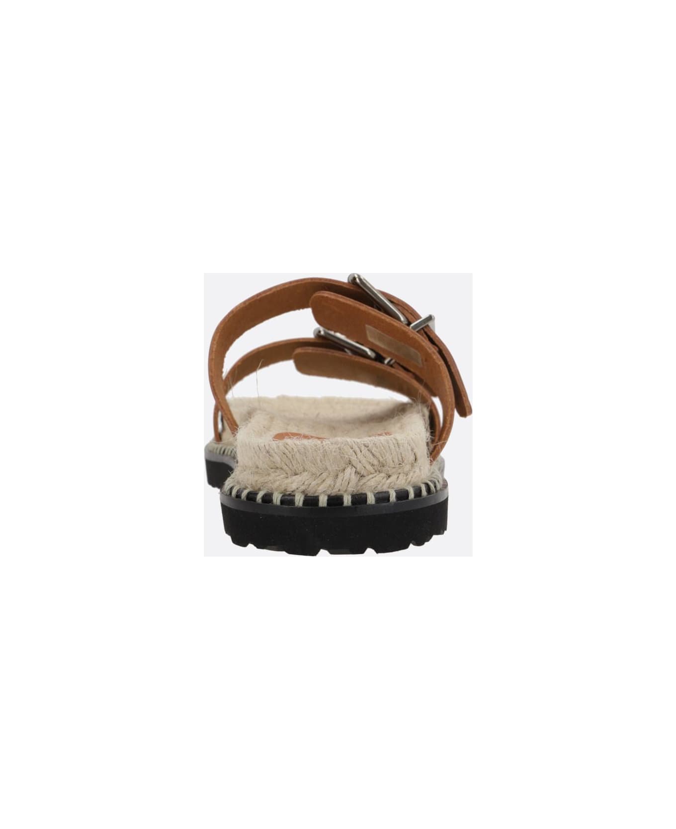 Castañer Ter/261 Flat Sandals In Smooth Leather - BROWN
