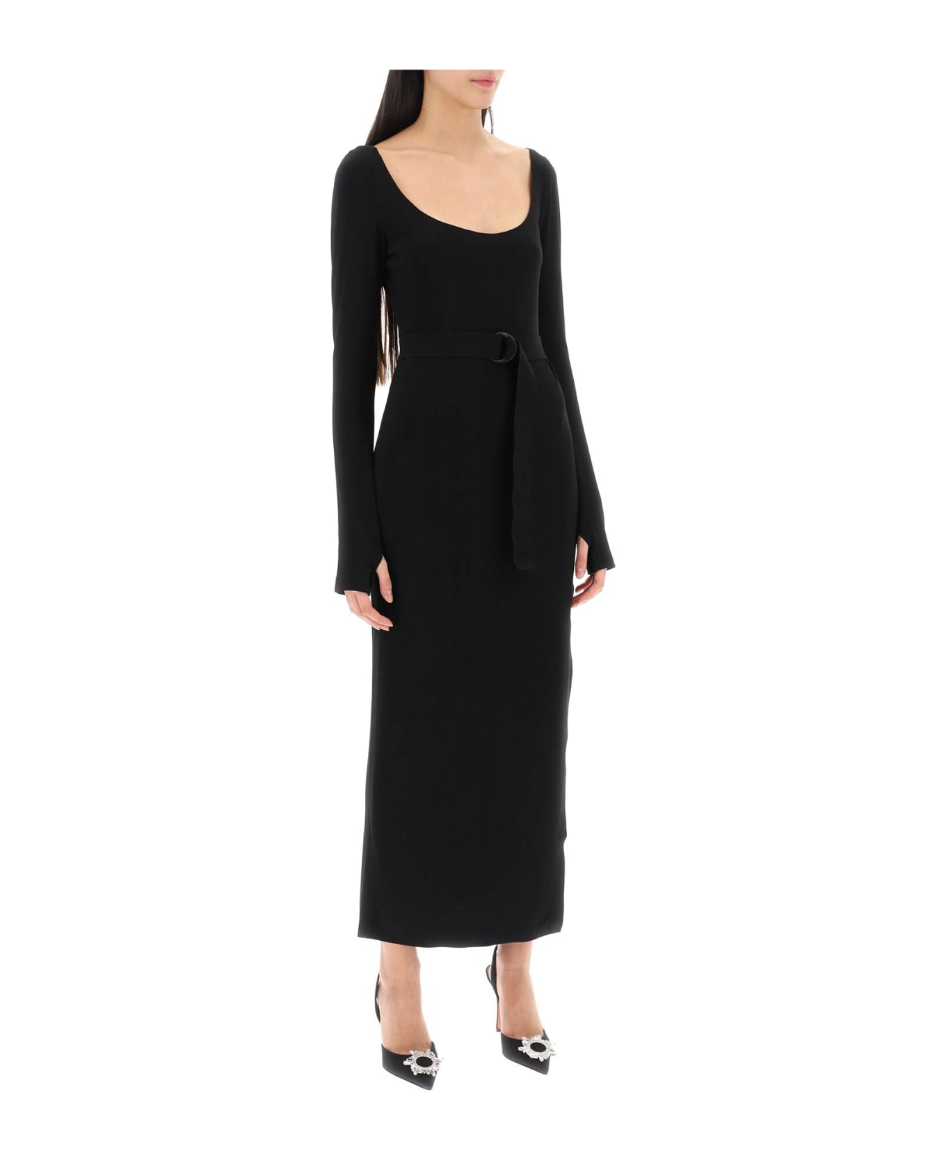 Norma Kamali Scoop Neckline Maxi Dress - BLACK (Black) ワンピース＆ドレス