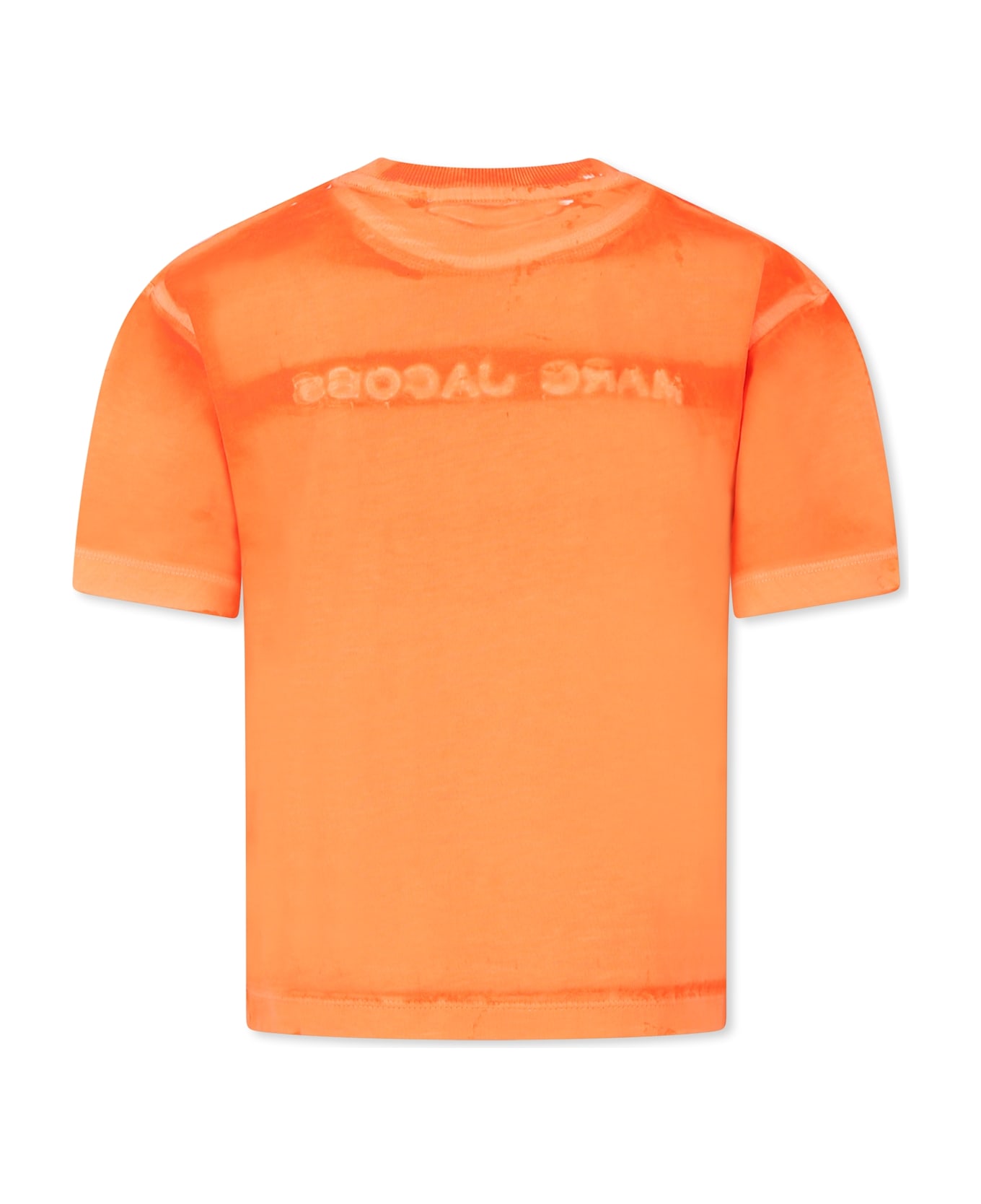Little Marc Jacobs Orange T-shirt For Kids With Logo - Orange
