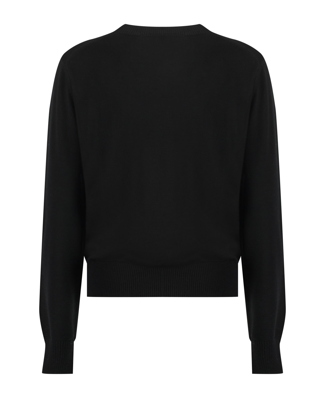 Ami Alexandre Mattiussi Merino Wool Crew-neck Sweater - black