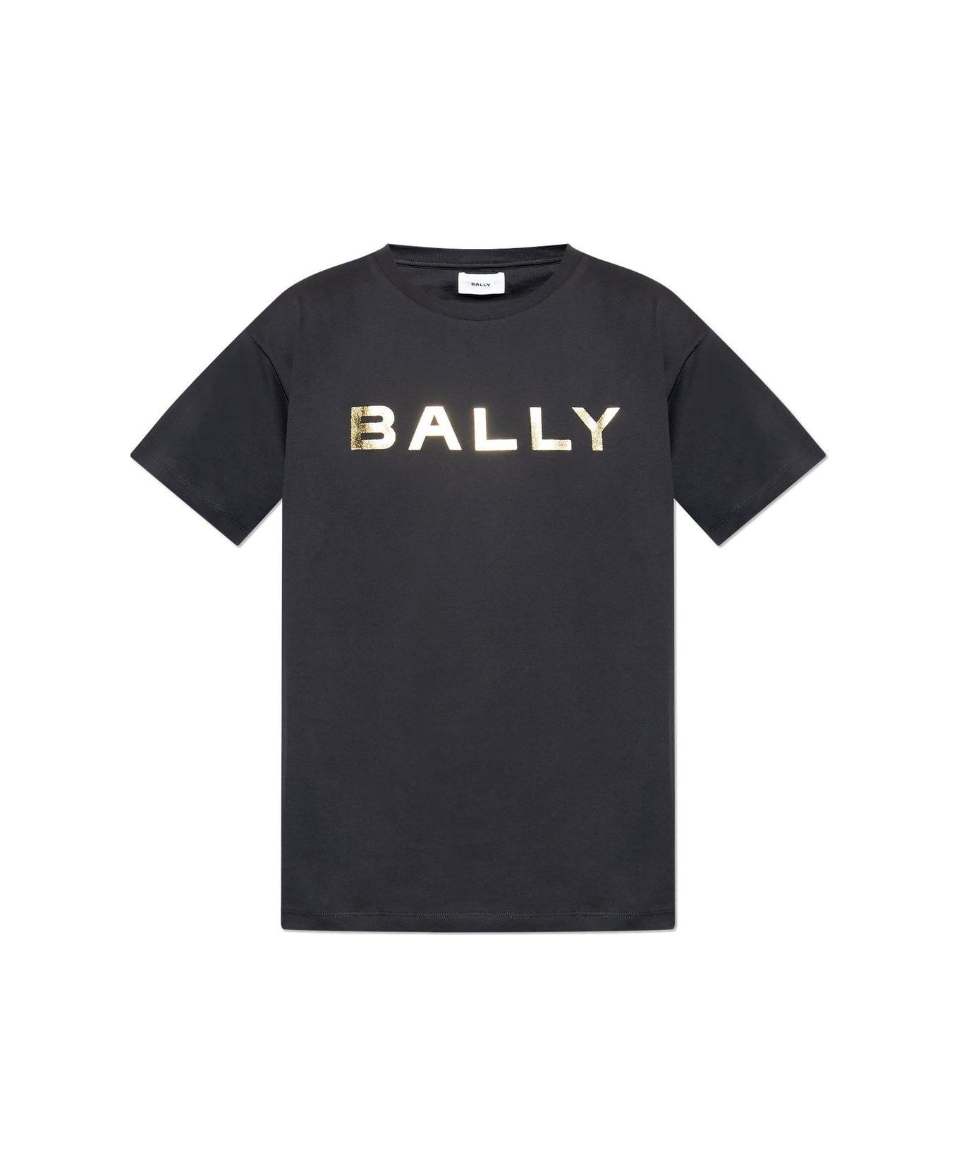 Bally Logo Printed Crewneck T-shirt - Black