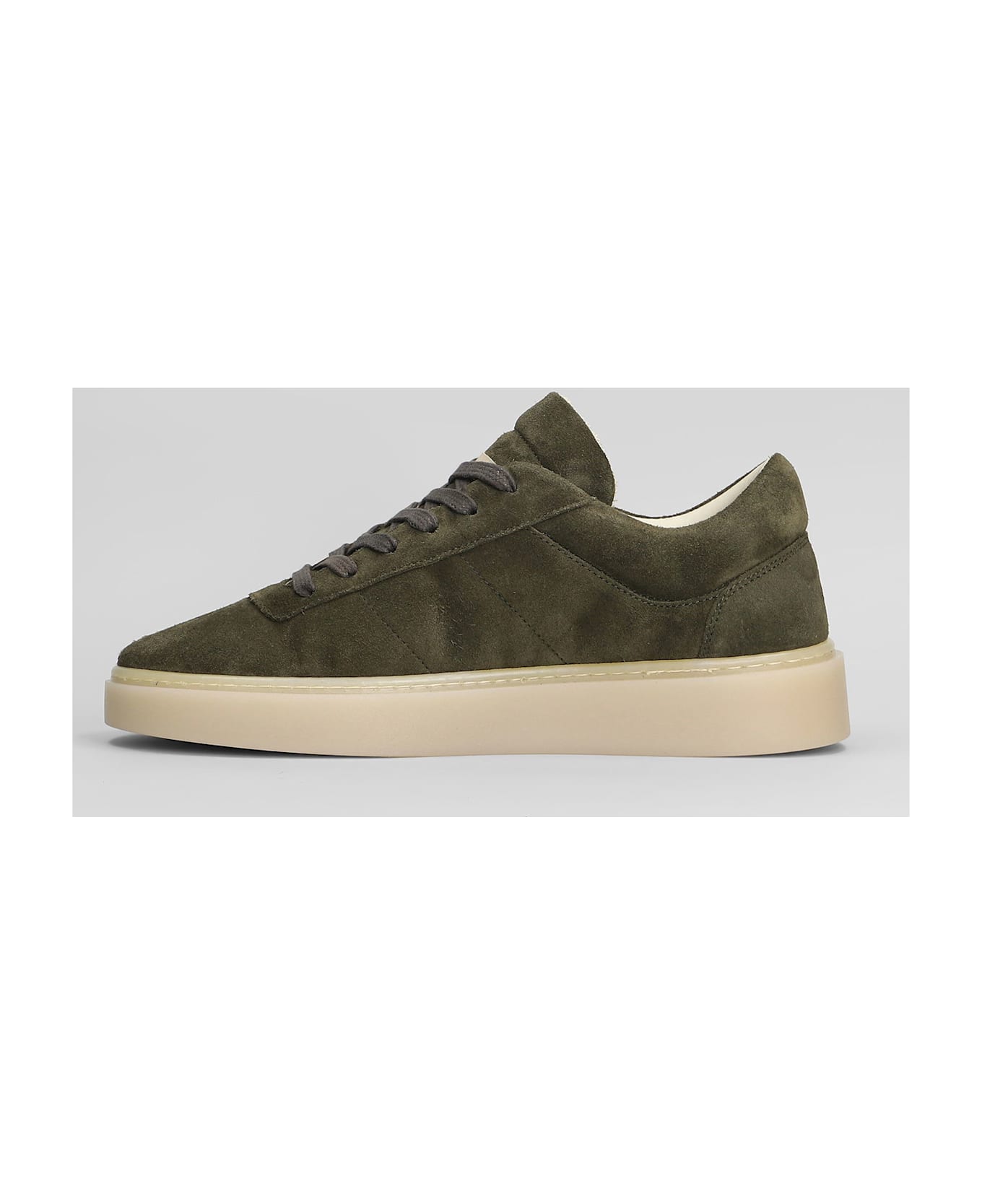 Low Brand Fly Sneakers In Green Suede - green