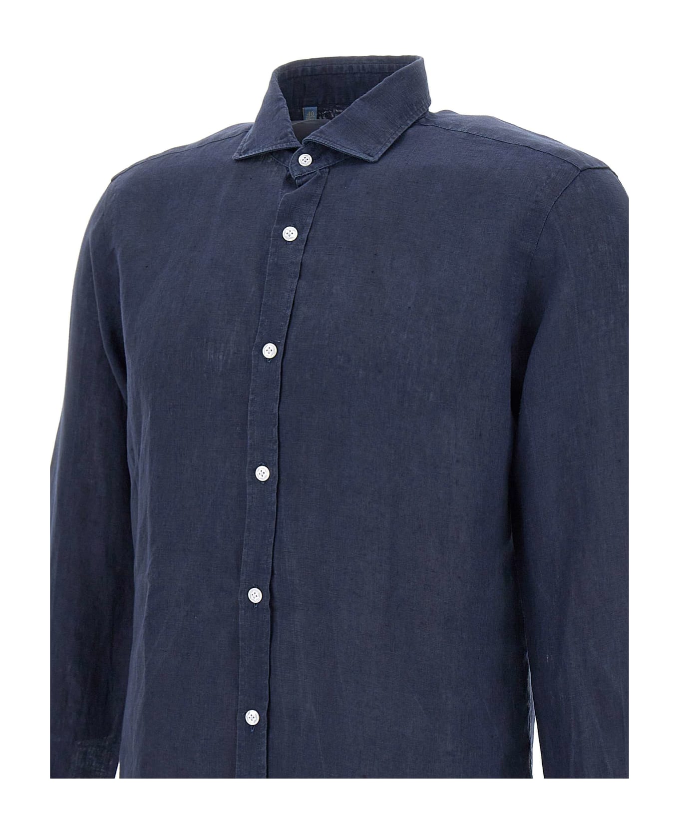 Barba Napoli Linen Shirt - BLUE シャツ