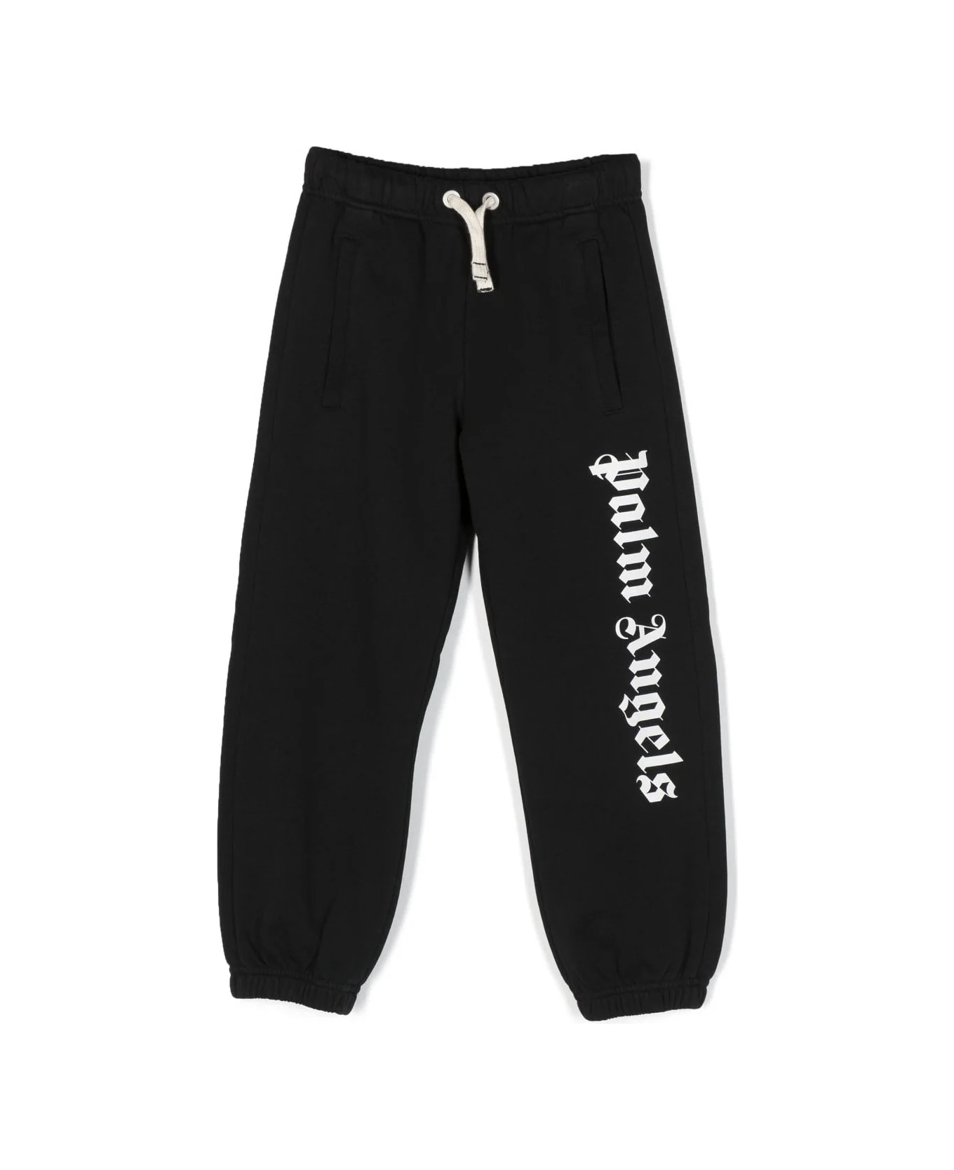 Palm Angels Black Joggers With Logo - Black