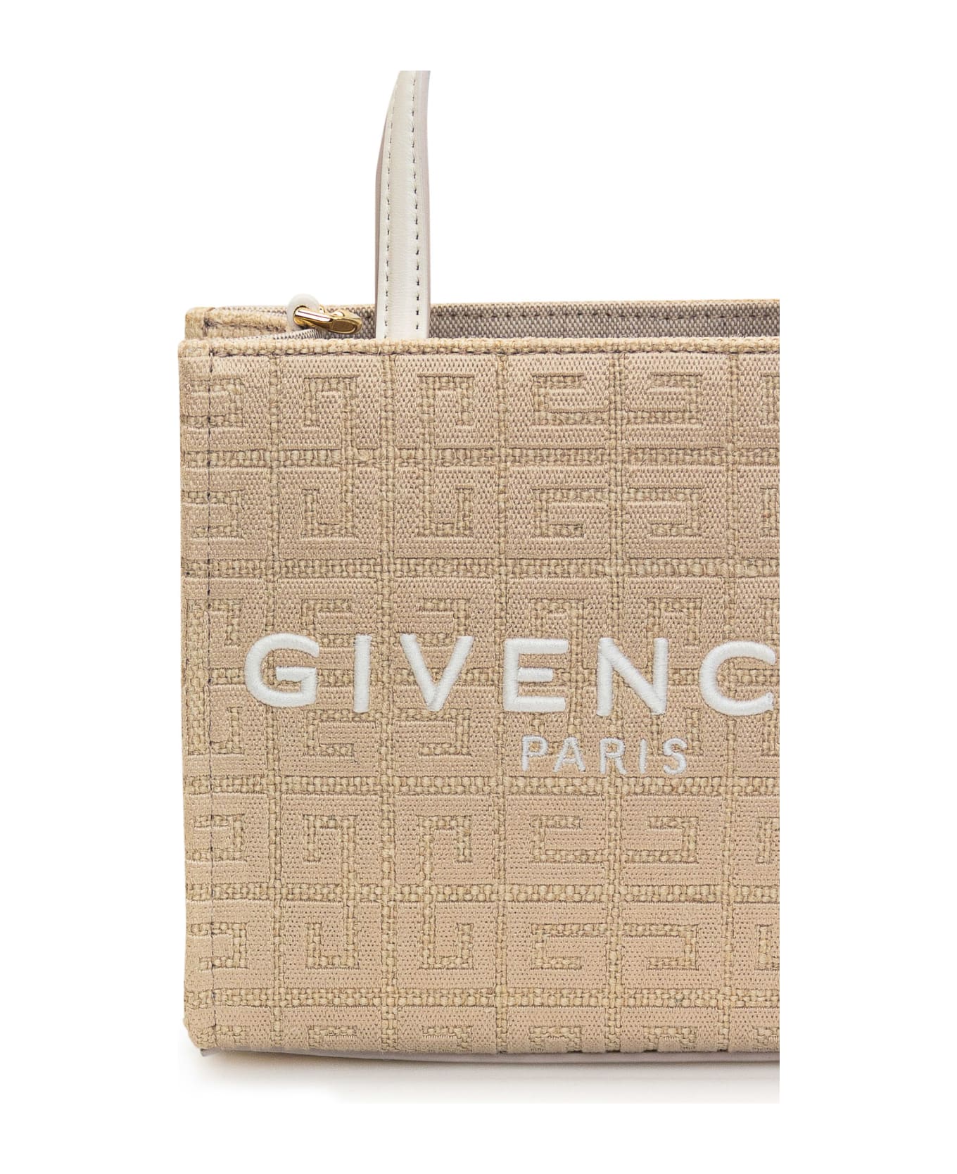 Givenchy Mini G-tote Bag In Natural 4g Jute - Brown