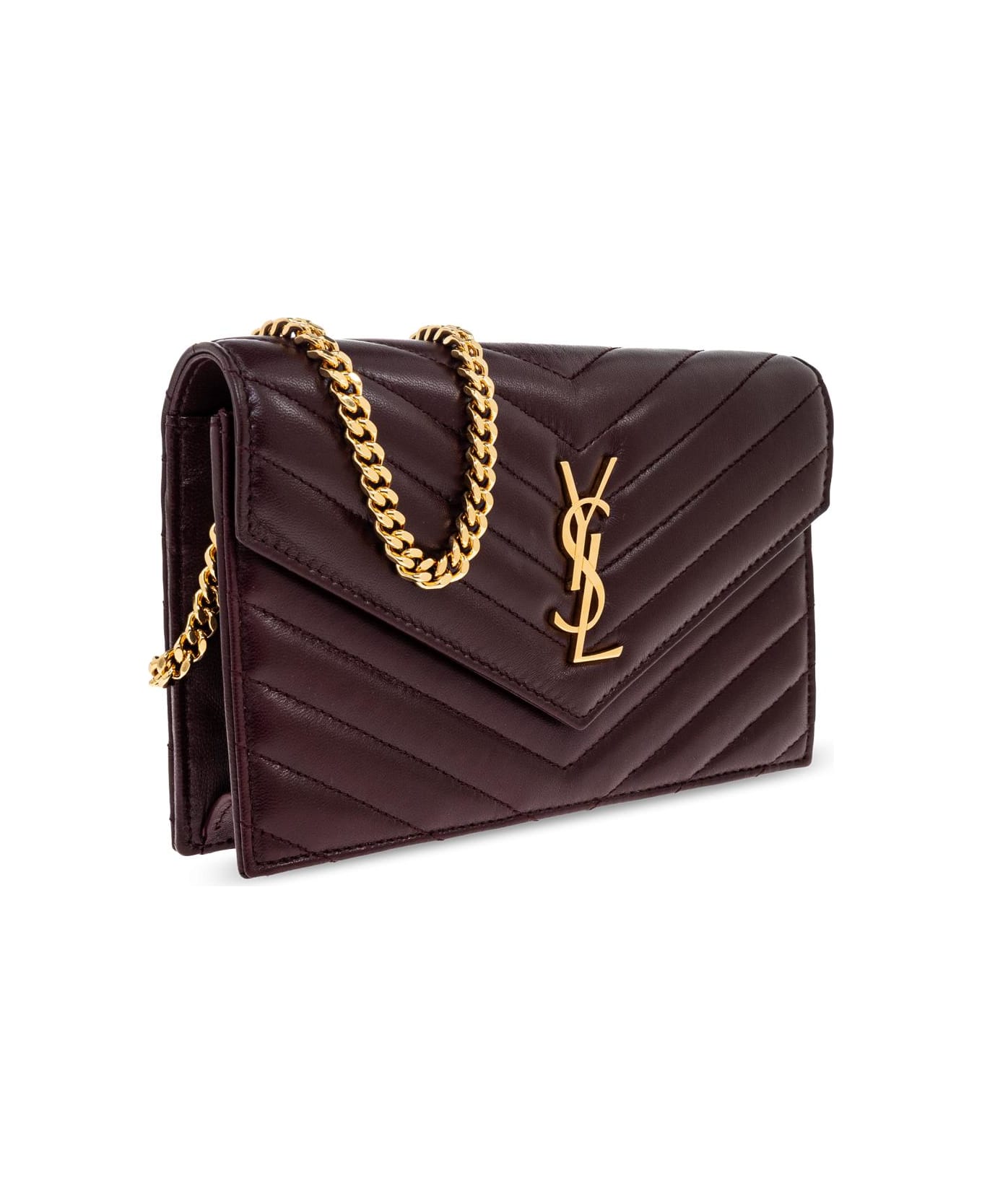 Saint Laurent Wallet On A Chain - BORDEAUX