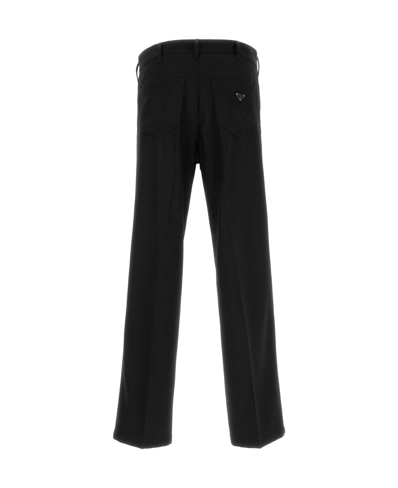 Prada Black Gabardine Pant - NERO