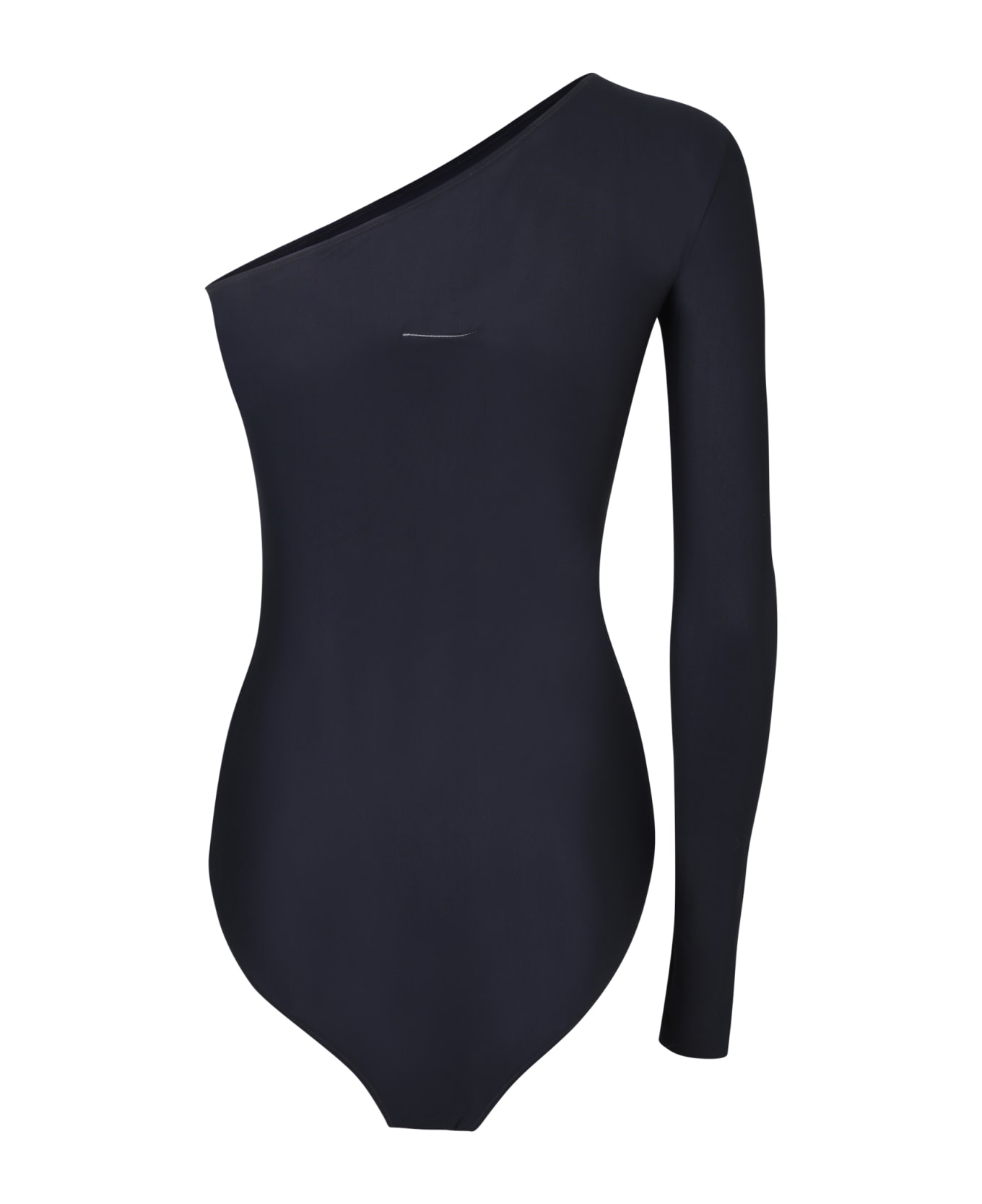MM6 Maison Margiela One-shoulder Bodysuit - Black