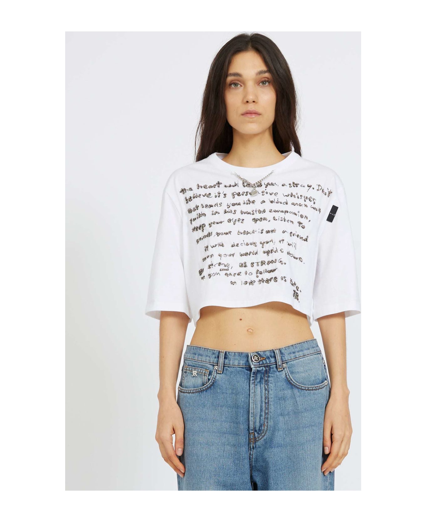 John Richmond T-shirt With Print On The Front - Bianco