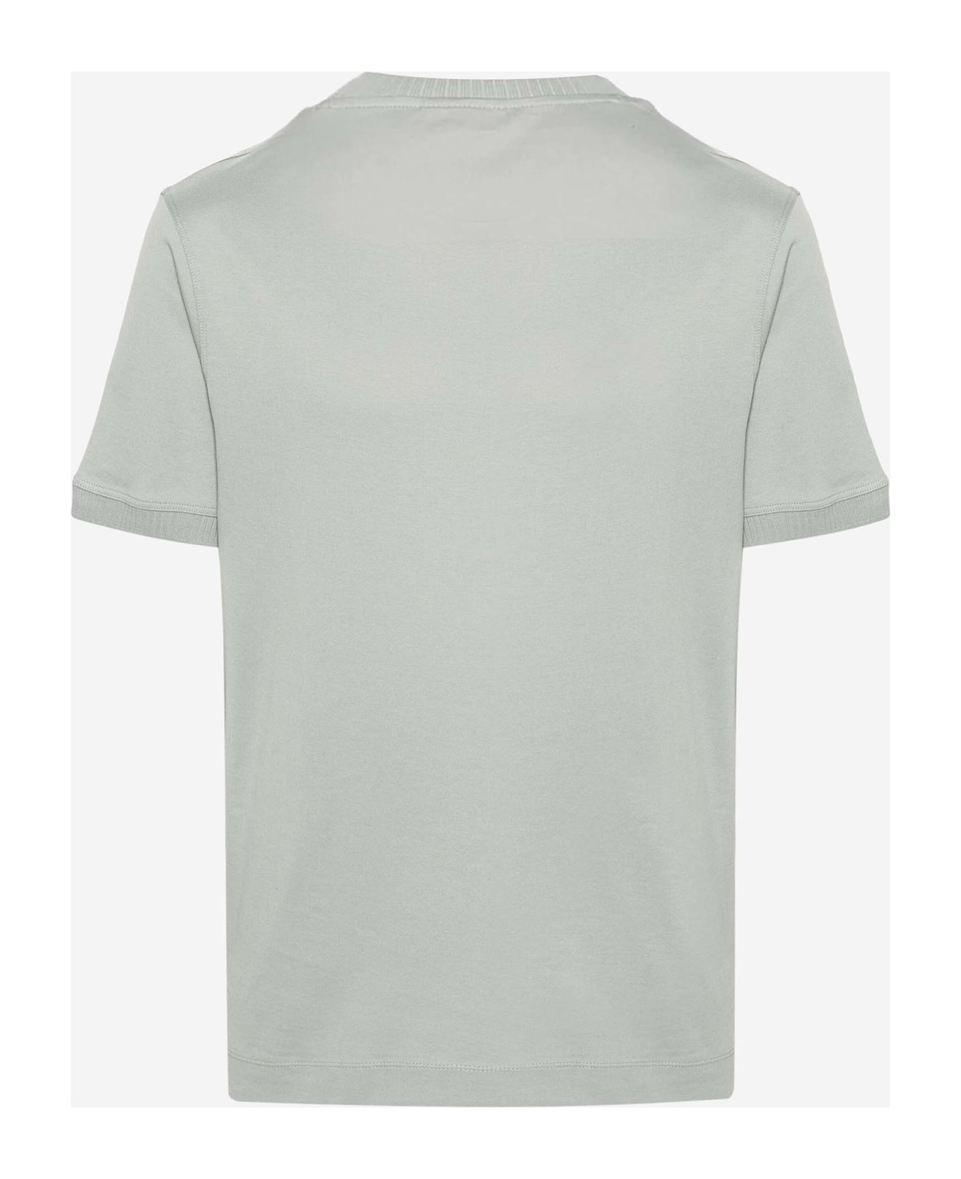 Emporio Armani Cotton T-shirt With Logo - Grey シャツ