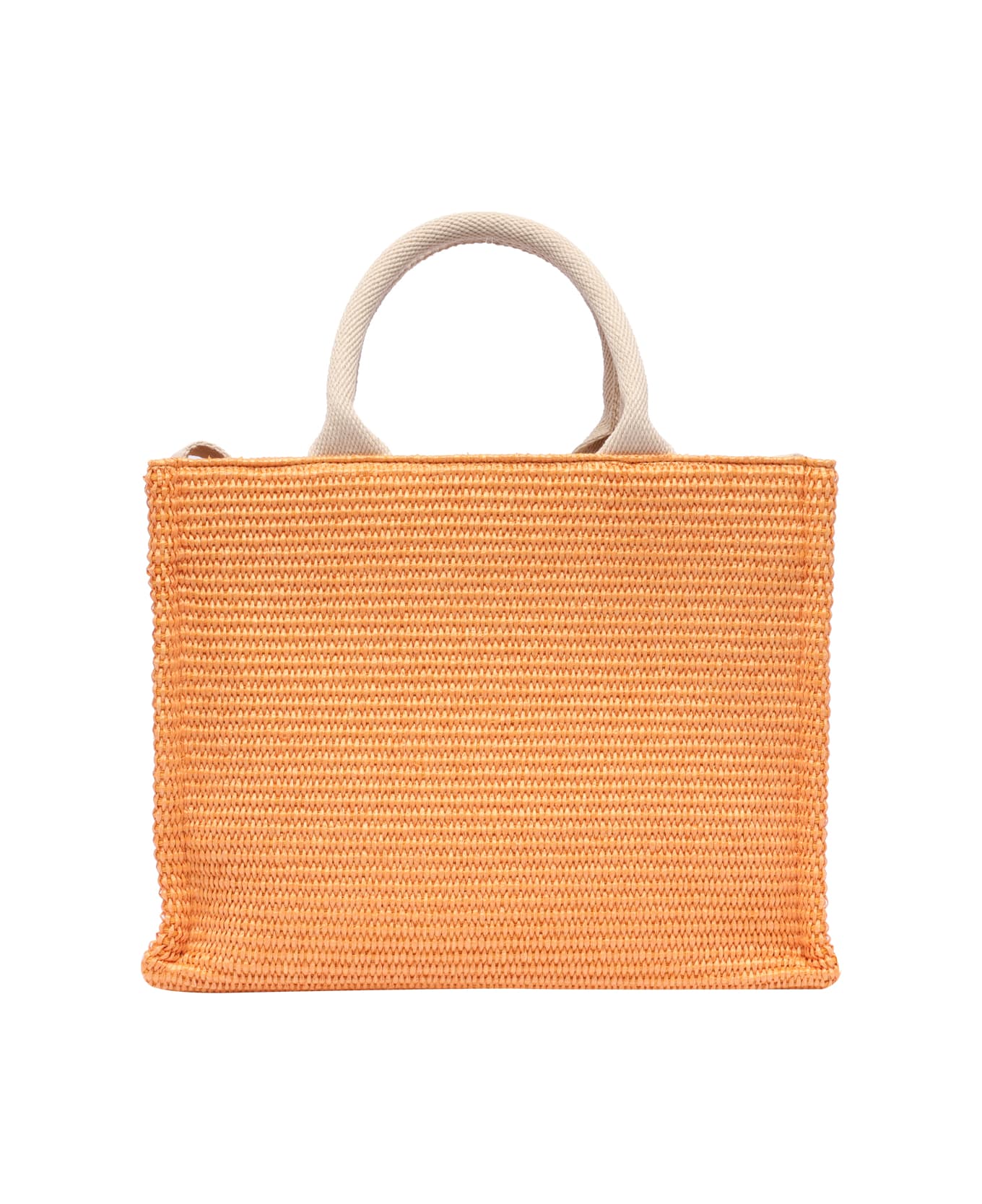 Marni Rafia Effect Logo Tote Bag - Orange
