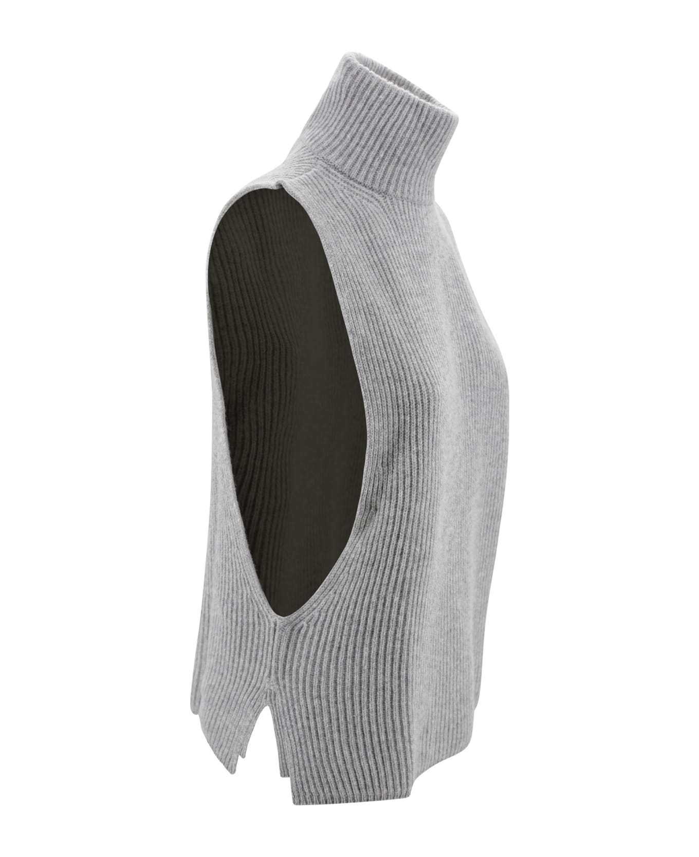 Max Mara Studio High Neck Sleeveless Vest - Grey