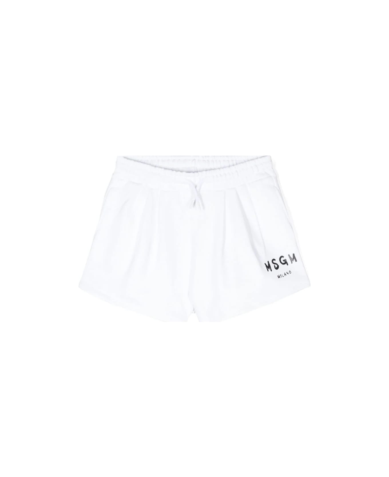 MSGM Shorts Con Logo - White ボトムス
