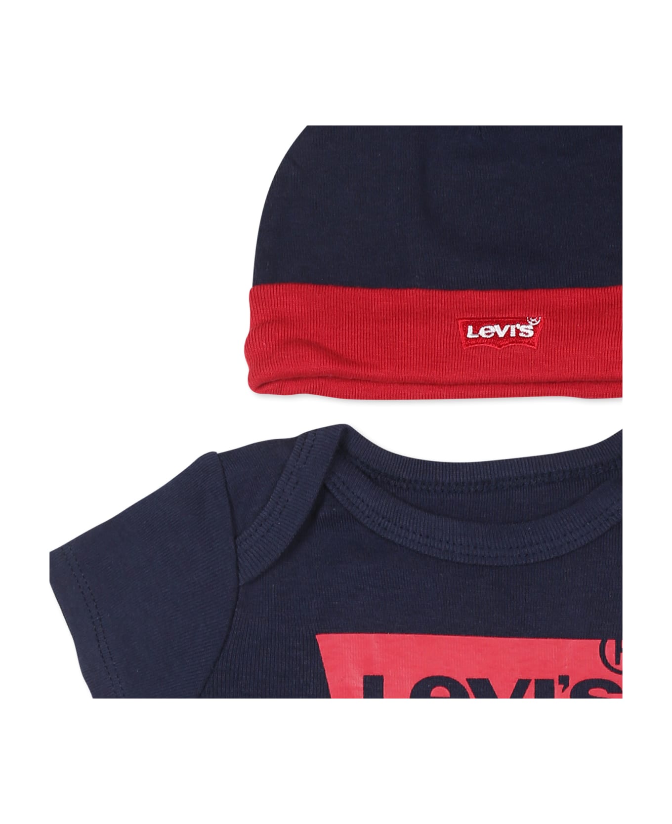 Levi
s Blue Set For Baby Boy With Logo - Blue