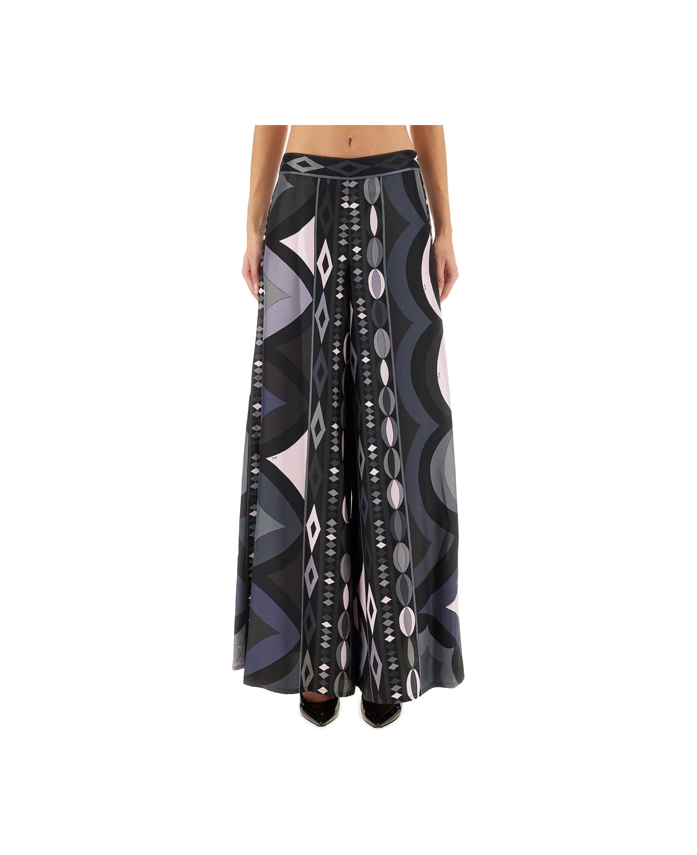 Pucci Pants With Necklace Print - BLACK