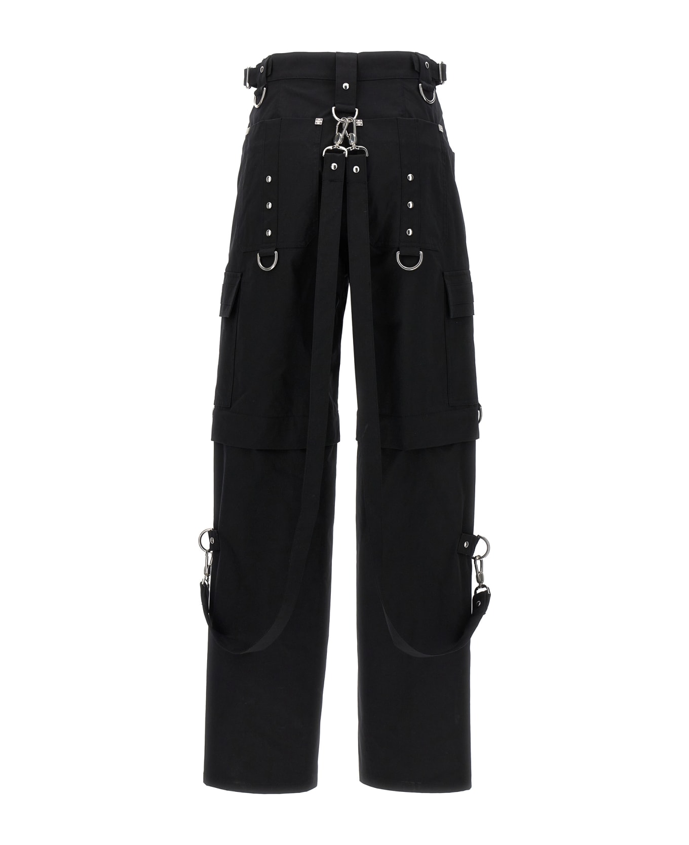Givenchy Two In One Detachable Cargo Pants With Suspenders - black ボトムス