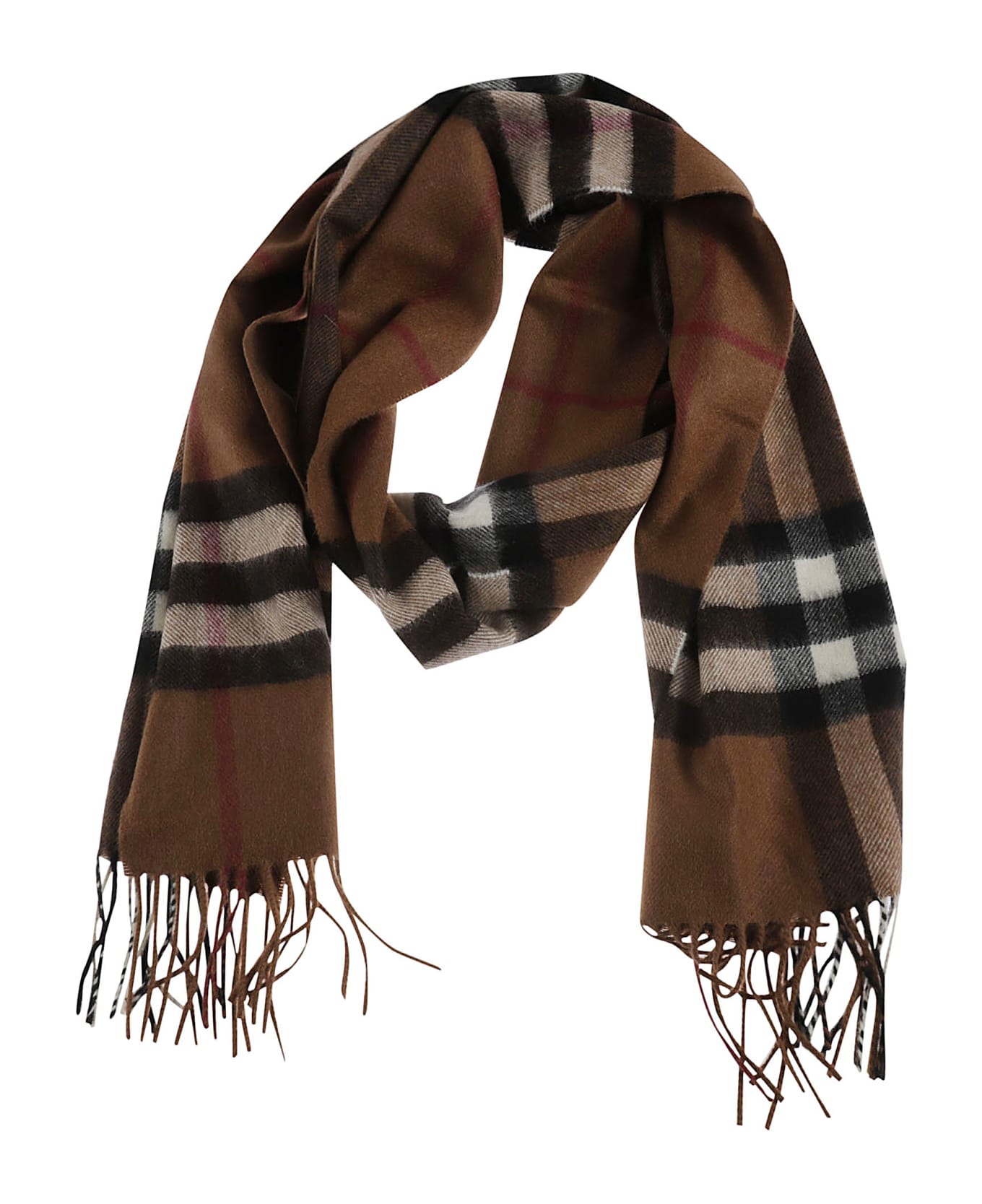 Burberry Check Fringed Scarf - Brown スカーフ