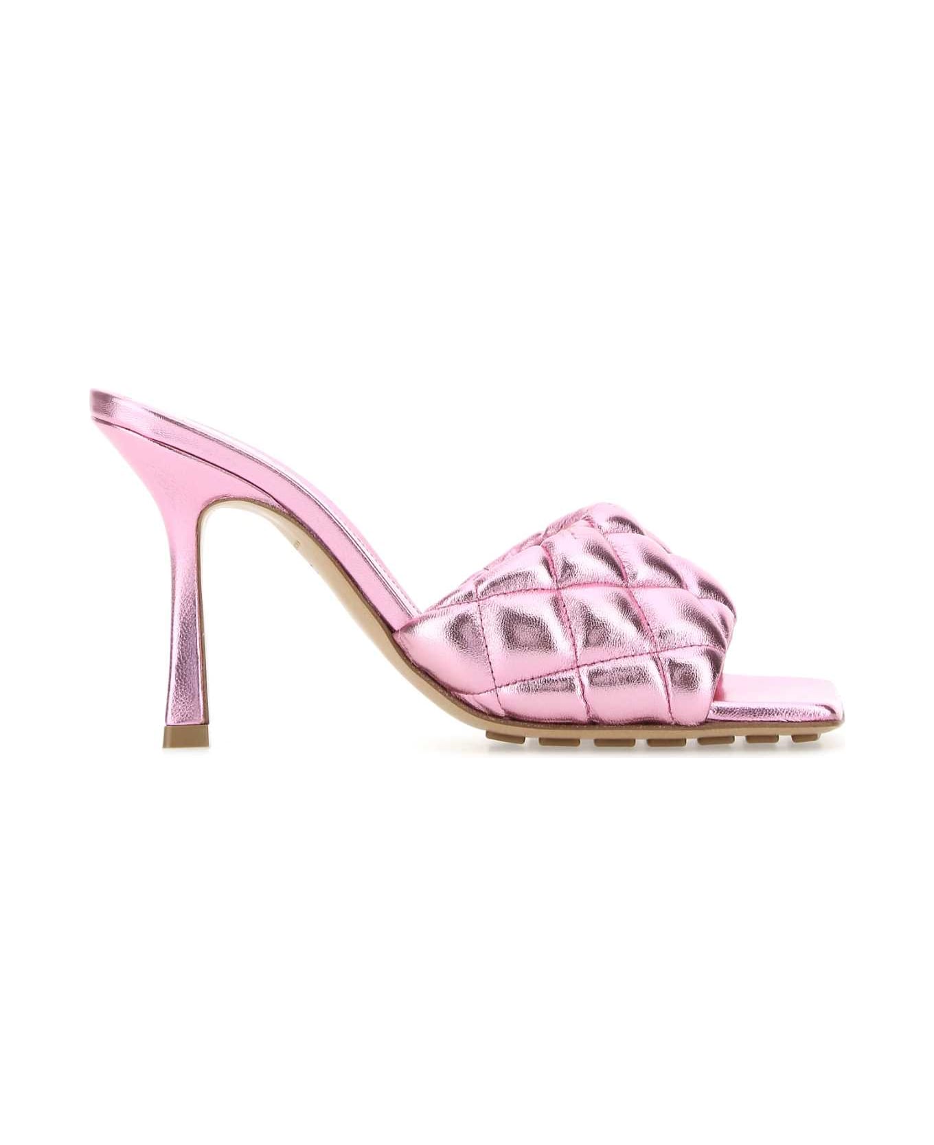 Bottega Veneta Pink Nappa Leather Padded Sandals - 5963