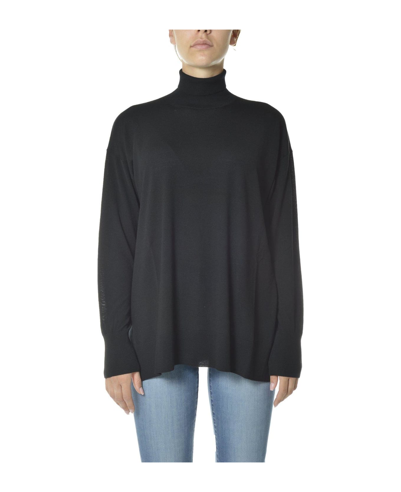 'S Max Mara Turtleneck Knit Jumper - Nero