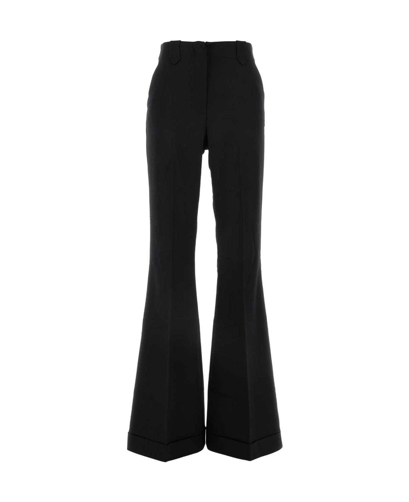 The Andamane Black Stretch Twill Sofia Flared-leg Pant - BLACK