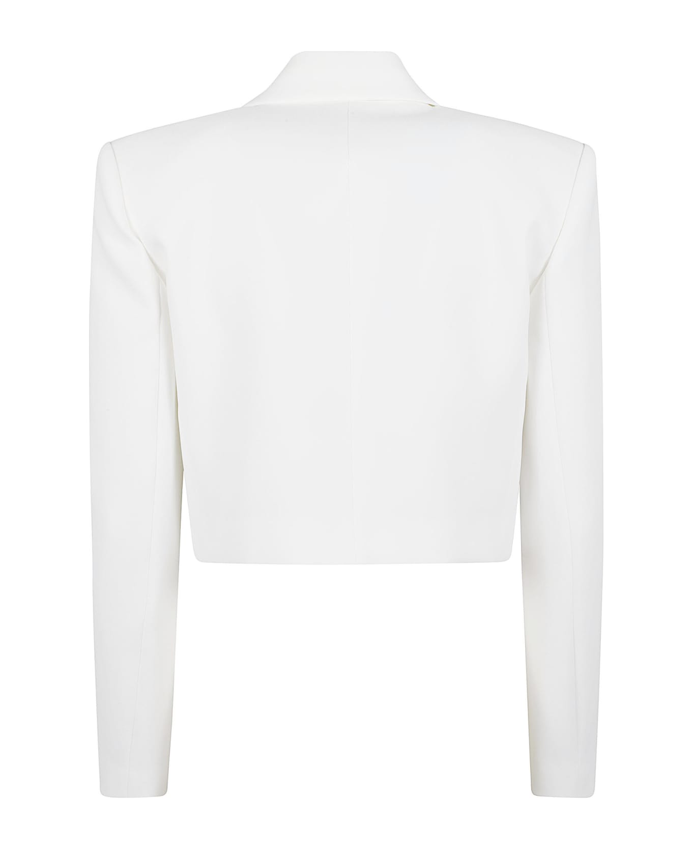 Pinko Cropped Sleeved Blazer - White