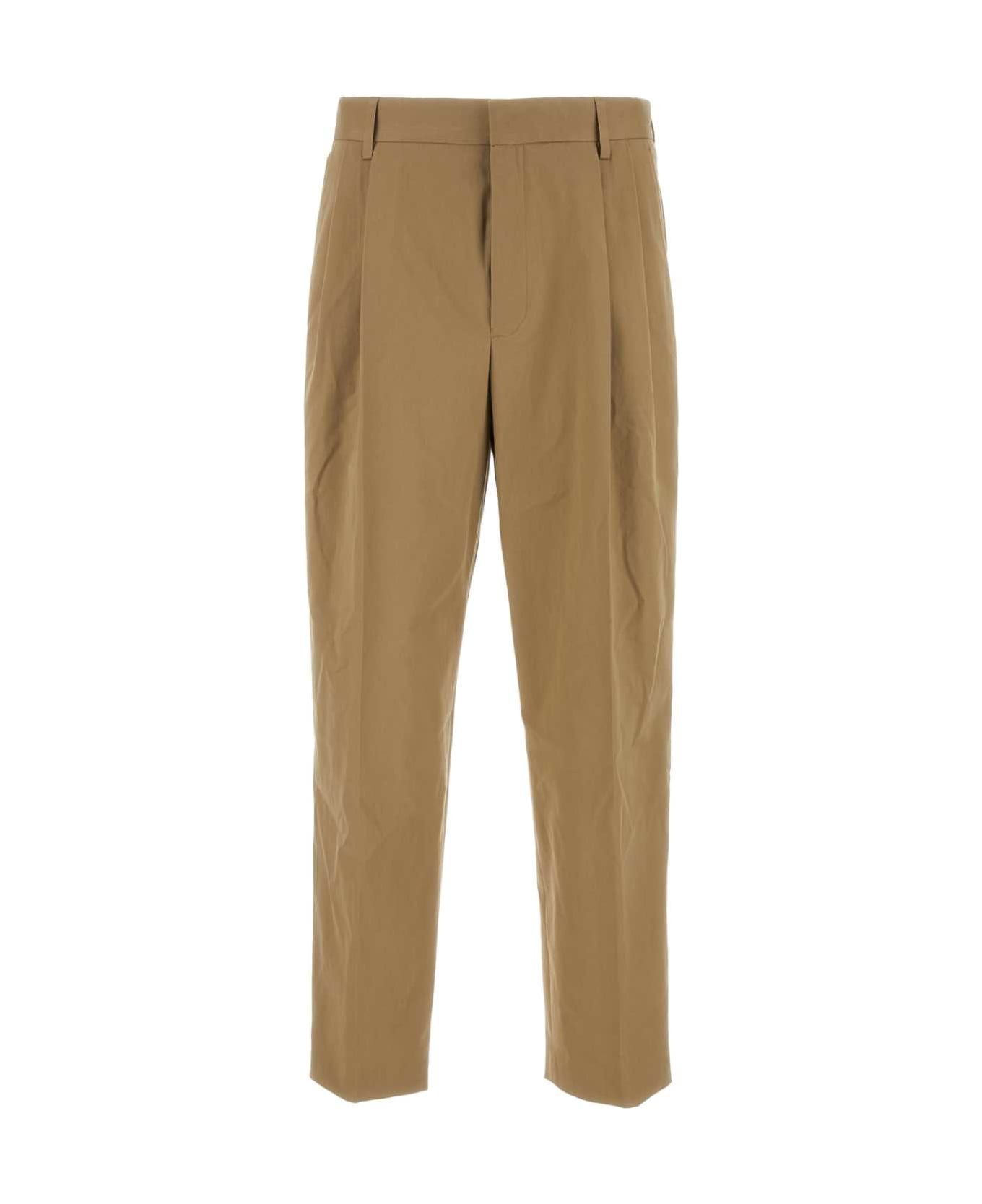 Dries Van Noten Biscuit Stretch Cotton Pant - CAMEL