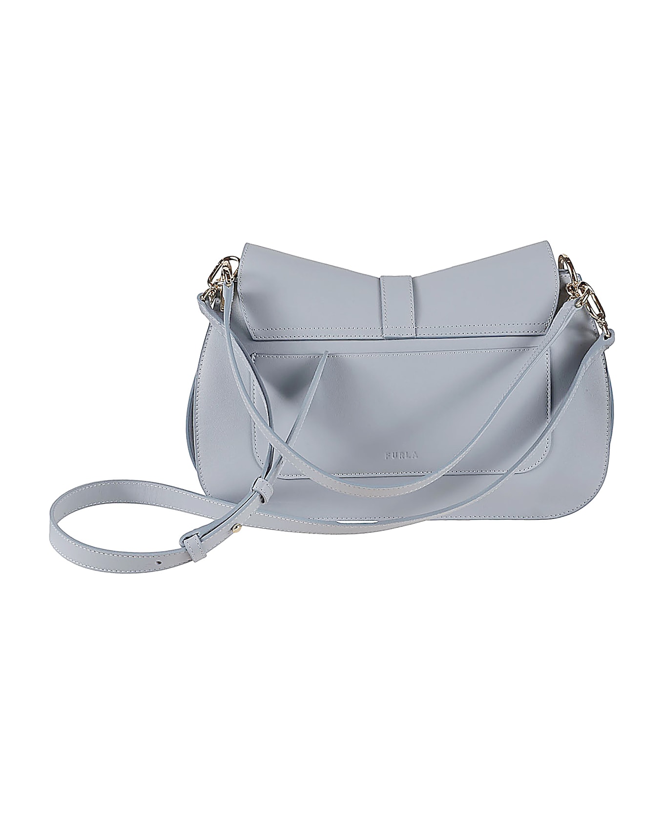 Furla Logo Buckle Shoulder Bag - Cloud
