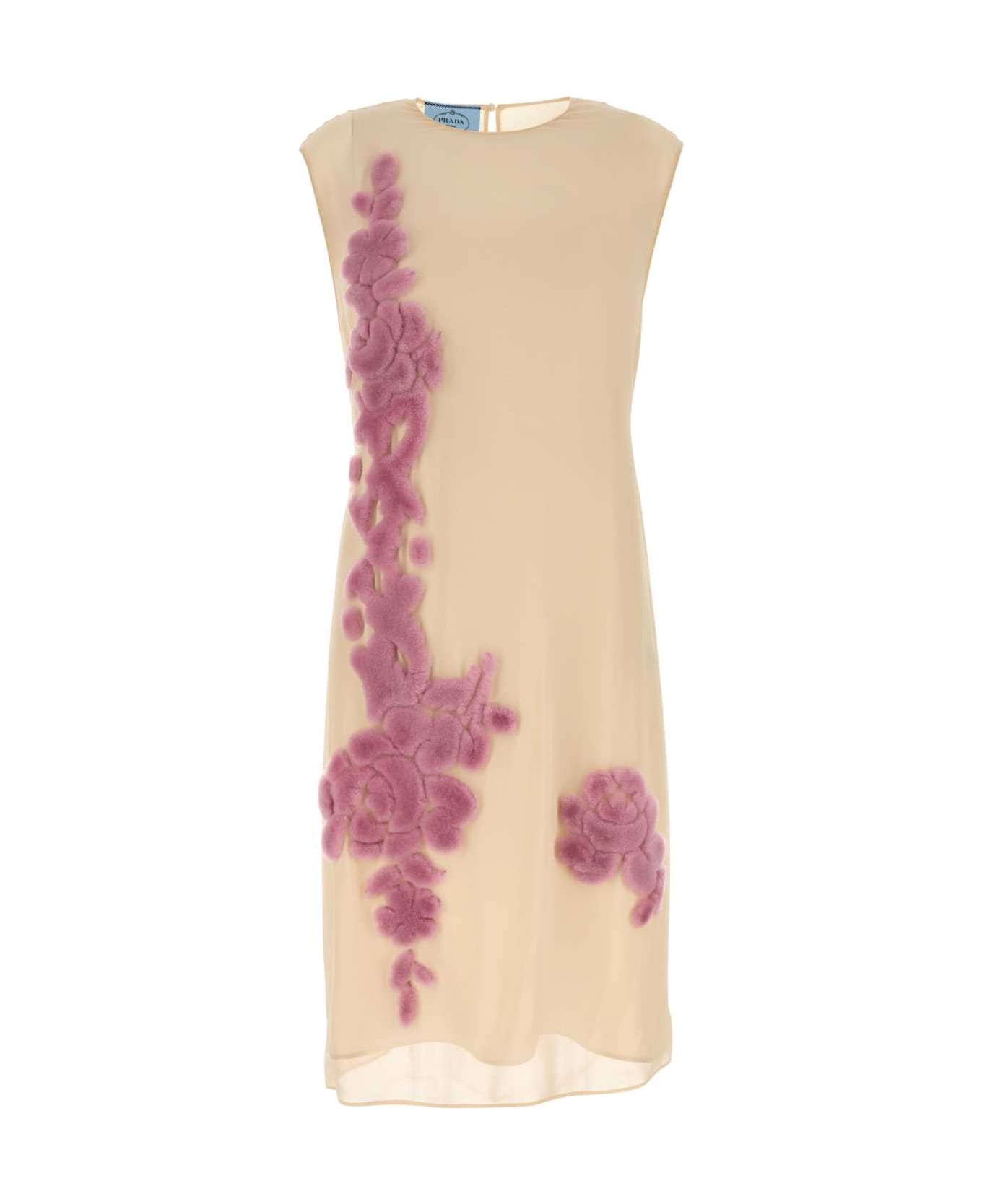 Prada Ivory Georgette Dress - BEGONIA