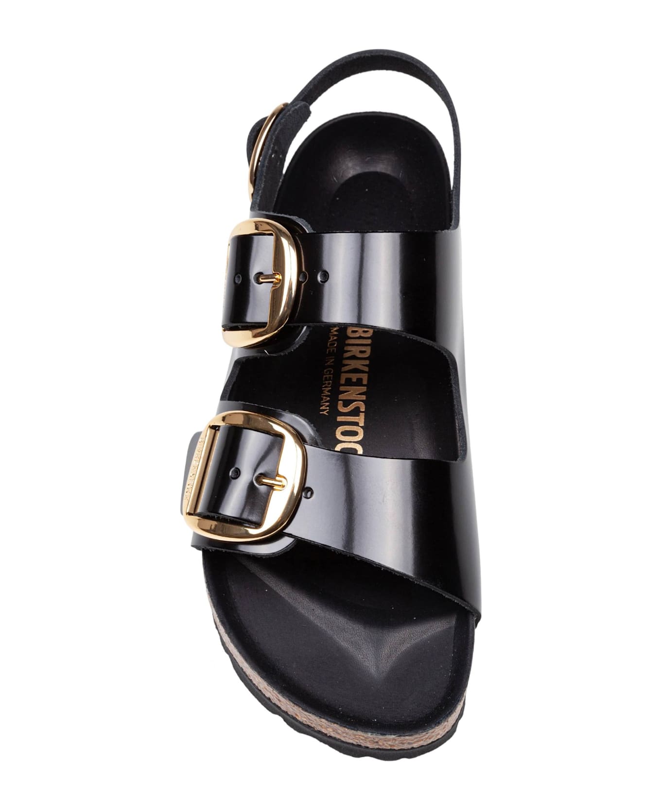 Birkenstock Milano Big Buckle I Lacquered Leather Sandal Color Bla - Black